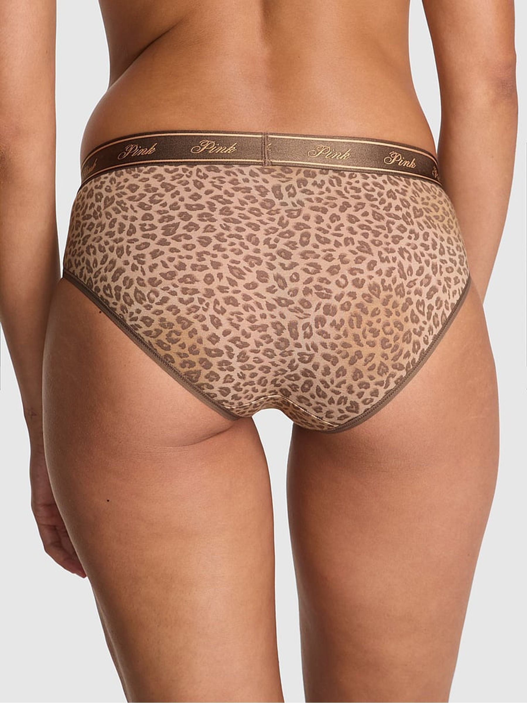 Brown Leopard Print Hipster Cotton Logo Knickers - Image 2 of 2
