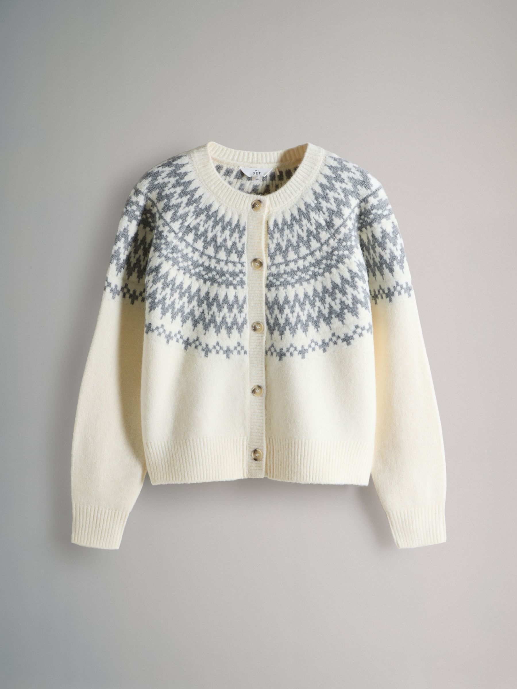 2 Pack Fairilse Pattern Knitted Jumper and Cardigan Set - Image 4 of 6