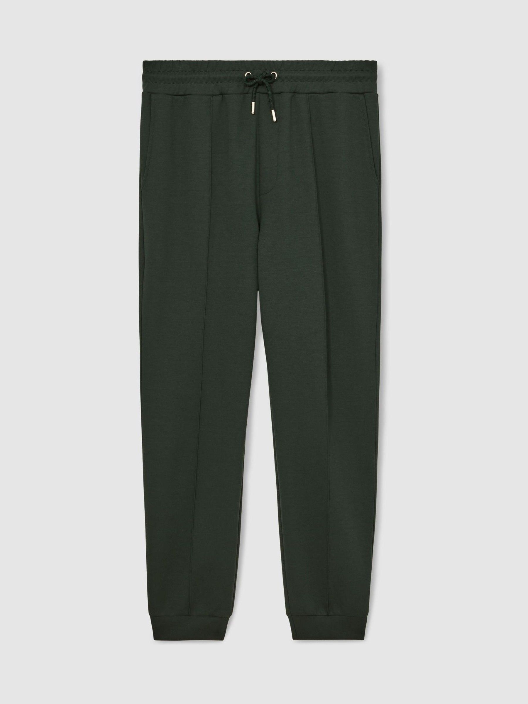 Stretch-Jersey Tailored Joggers in Dark Sage Green - image 1