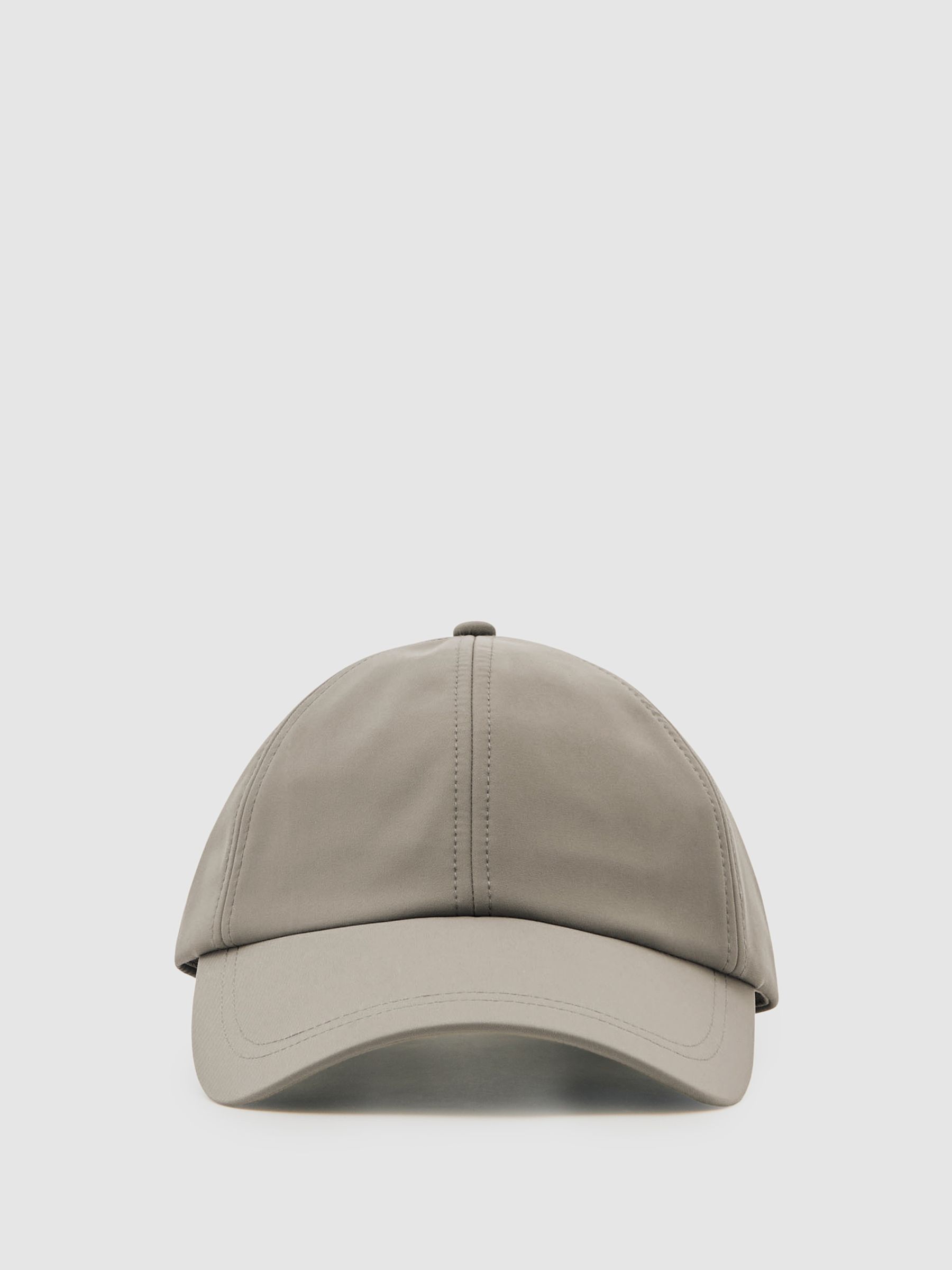 Embroidered Logo Tech Baseball Cap in Mushroom Brown - Image 1 of 5