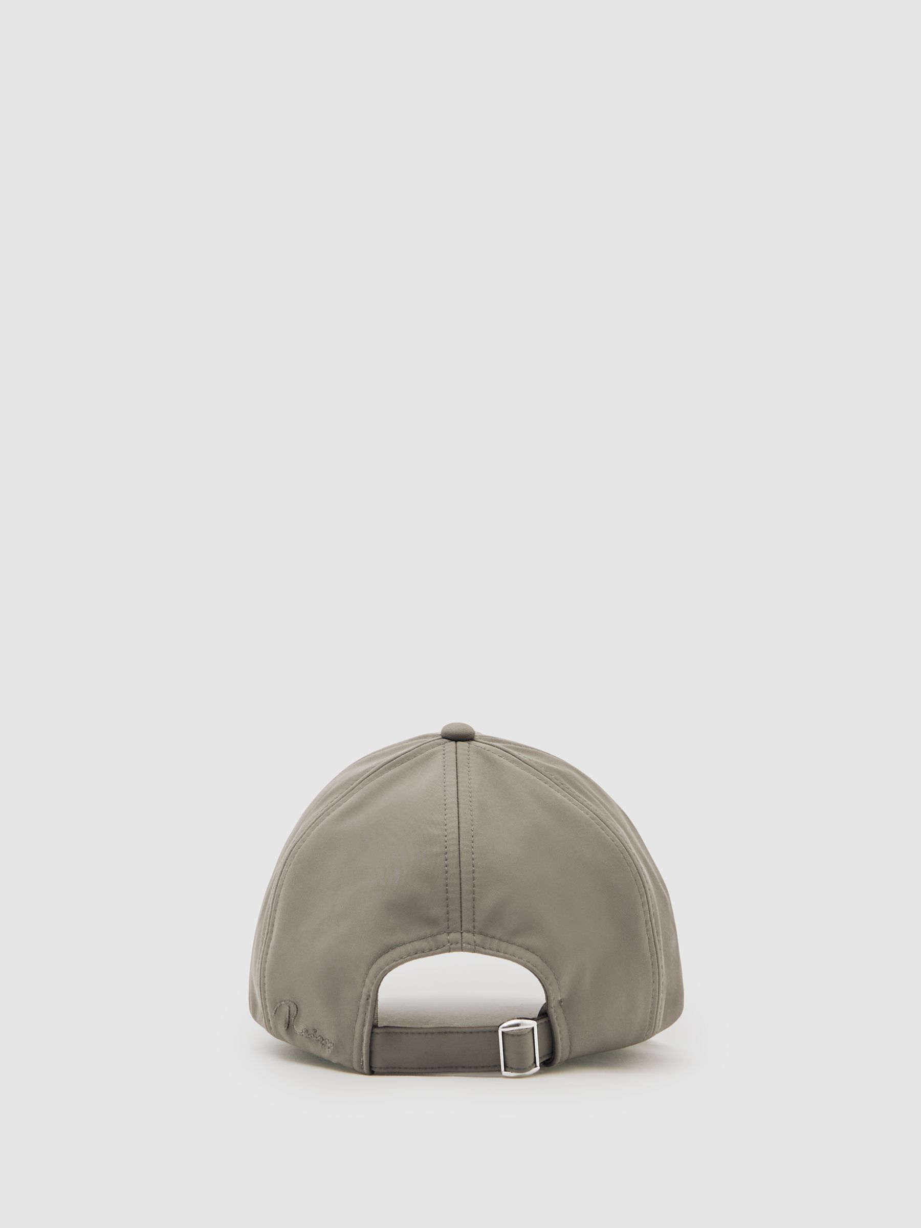 Embroidered Logo Tech Baseball Cap in Mushroom Brown - image 4