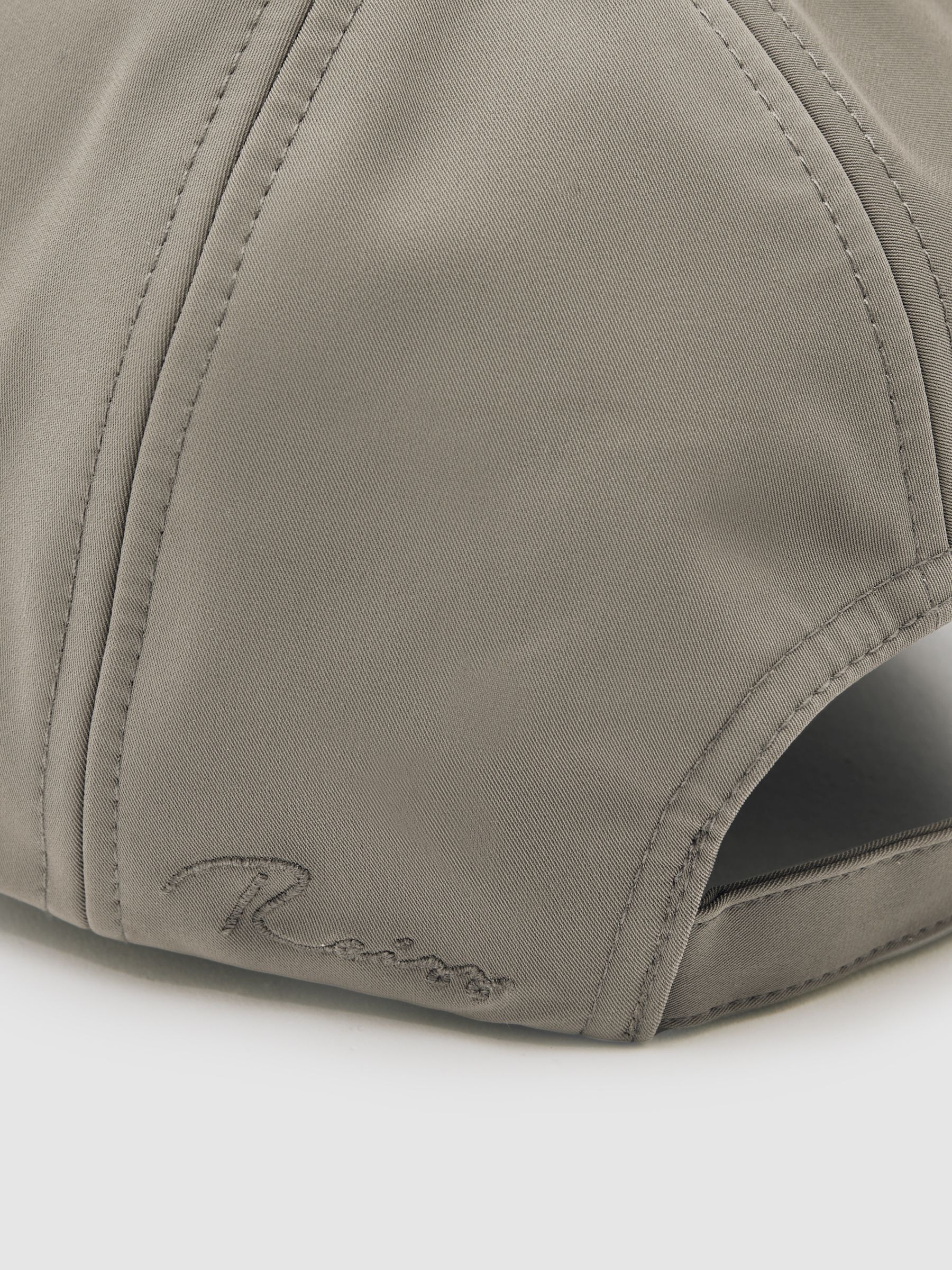 Embroidered Logo Tech Baseball Cap in Mushroom Brown - Image 5 of 5