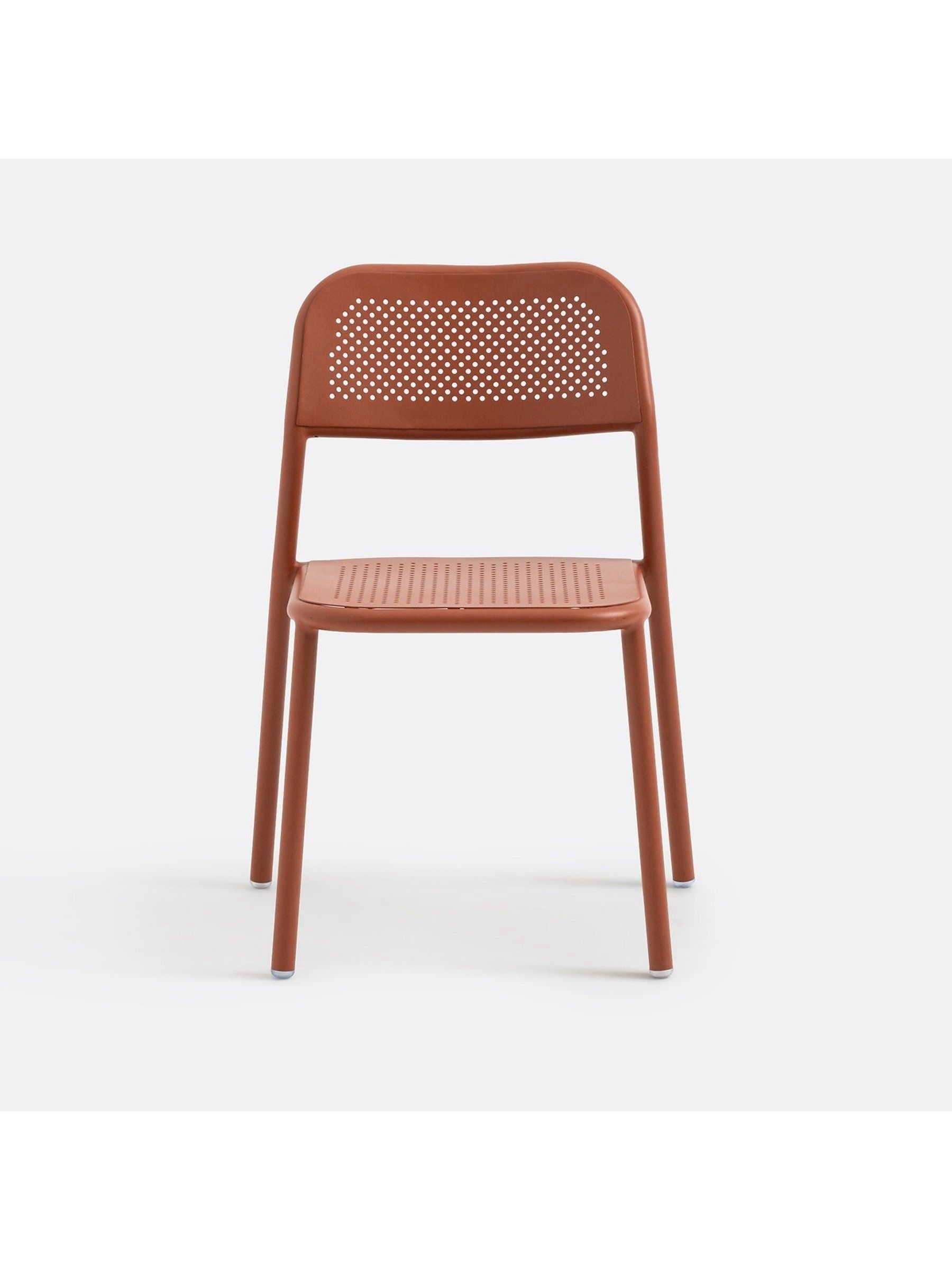 La Redoute Intérieurs Set of 2 Terracotta Lyona Aluminium Garden Chairs - Image 2 of 4