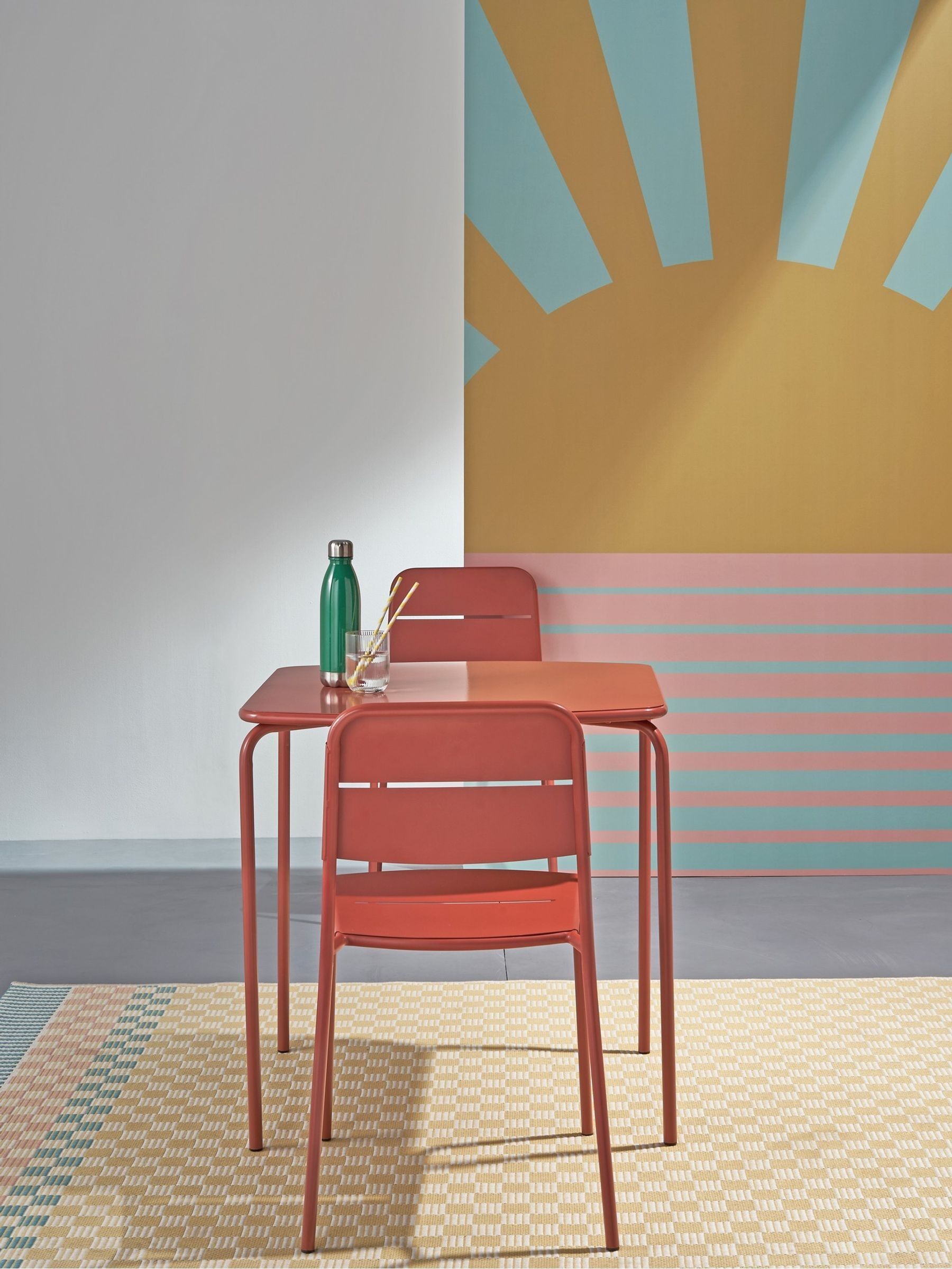 La Redoute Intérieurs Terracotta Dune Square Metal Garden Table - Image 1 of 6