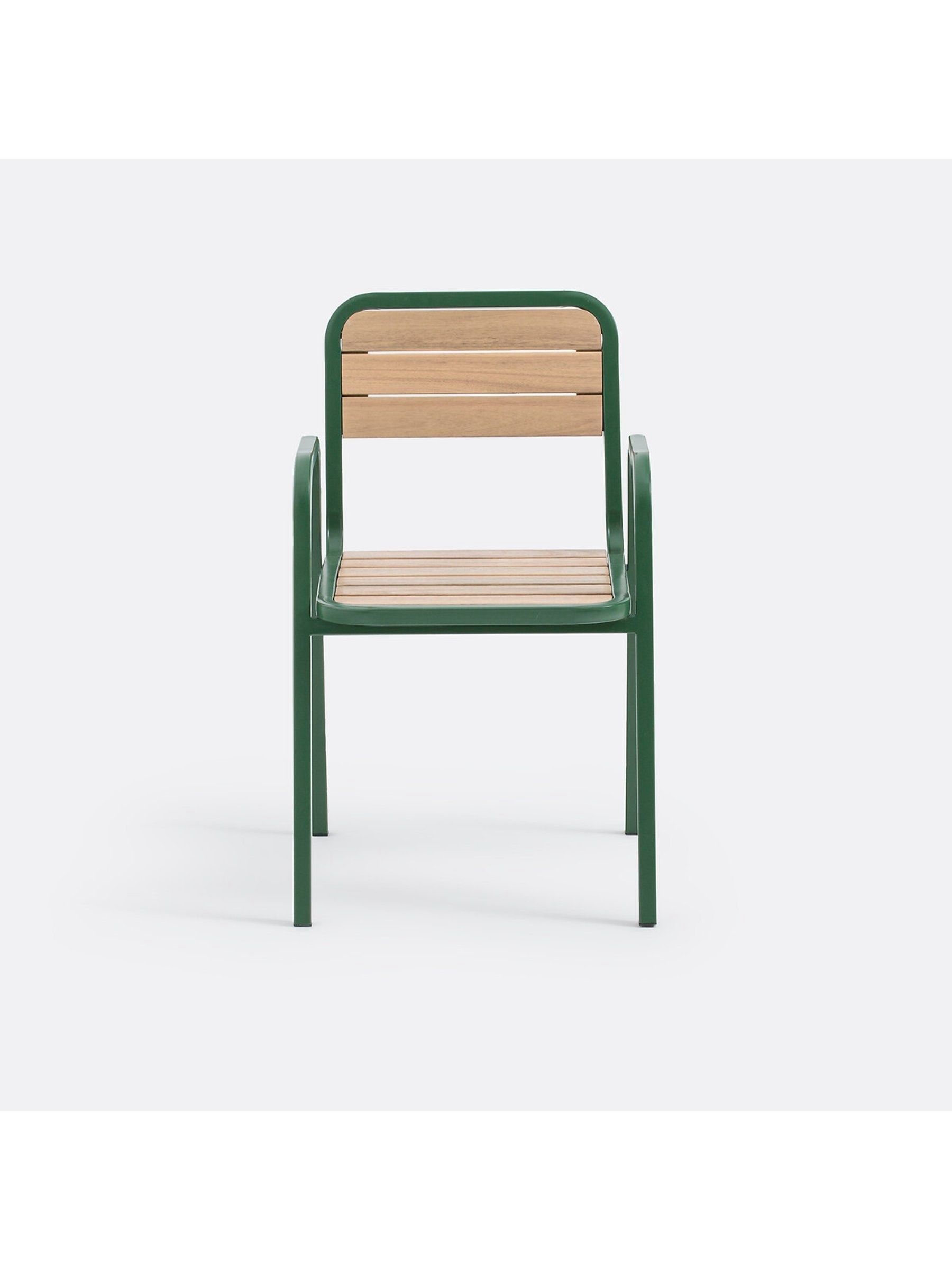 La Redoute Intérieurs Set of 2 Acacia Green Jaja Metal Garden Amchairs - Image 2 of 6