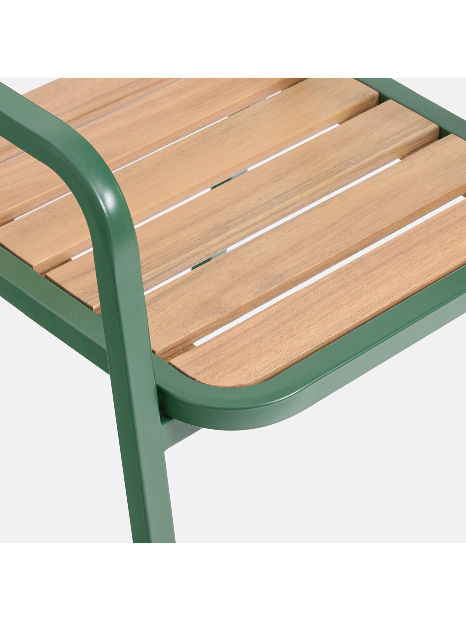 La Redoute Intérieurs Set of 2 Acacia Green Jaja Metal Garden Amchairs - Image 6 of 6
