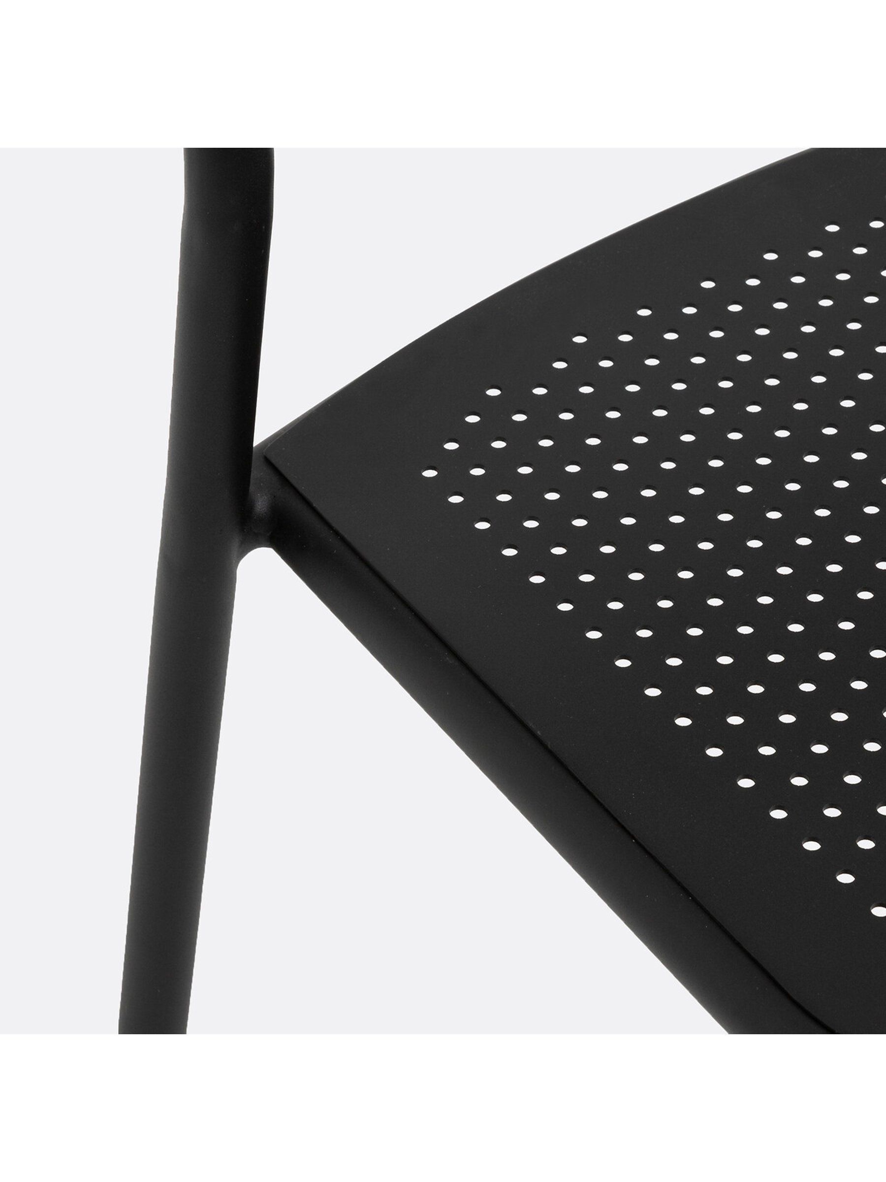 La Redoute Intérieurs Set of 2 Black Lyona Aluminium Garden Chairs - Image 4 of 6