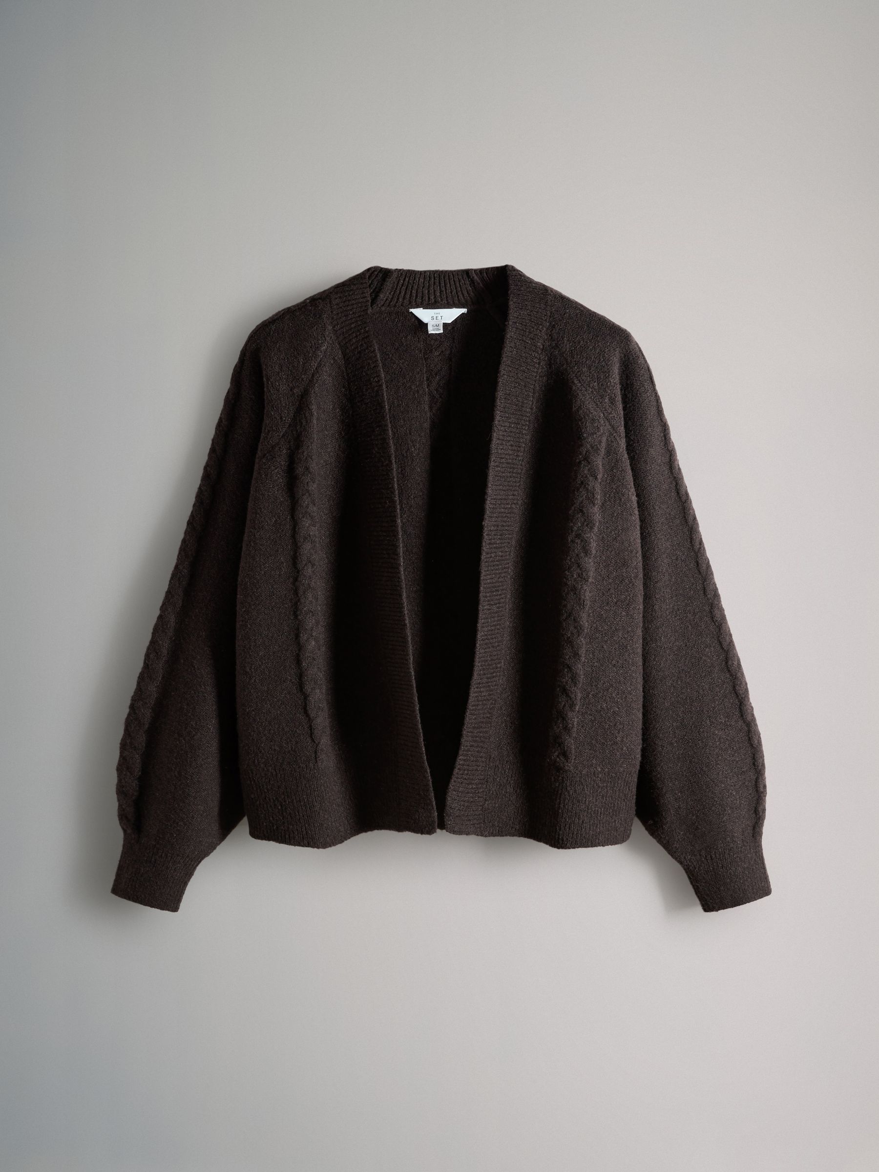 Chocolate Brown/Navy Blue 2 Pack Knitted Cable Cardigans - Image 2 of 5