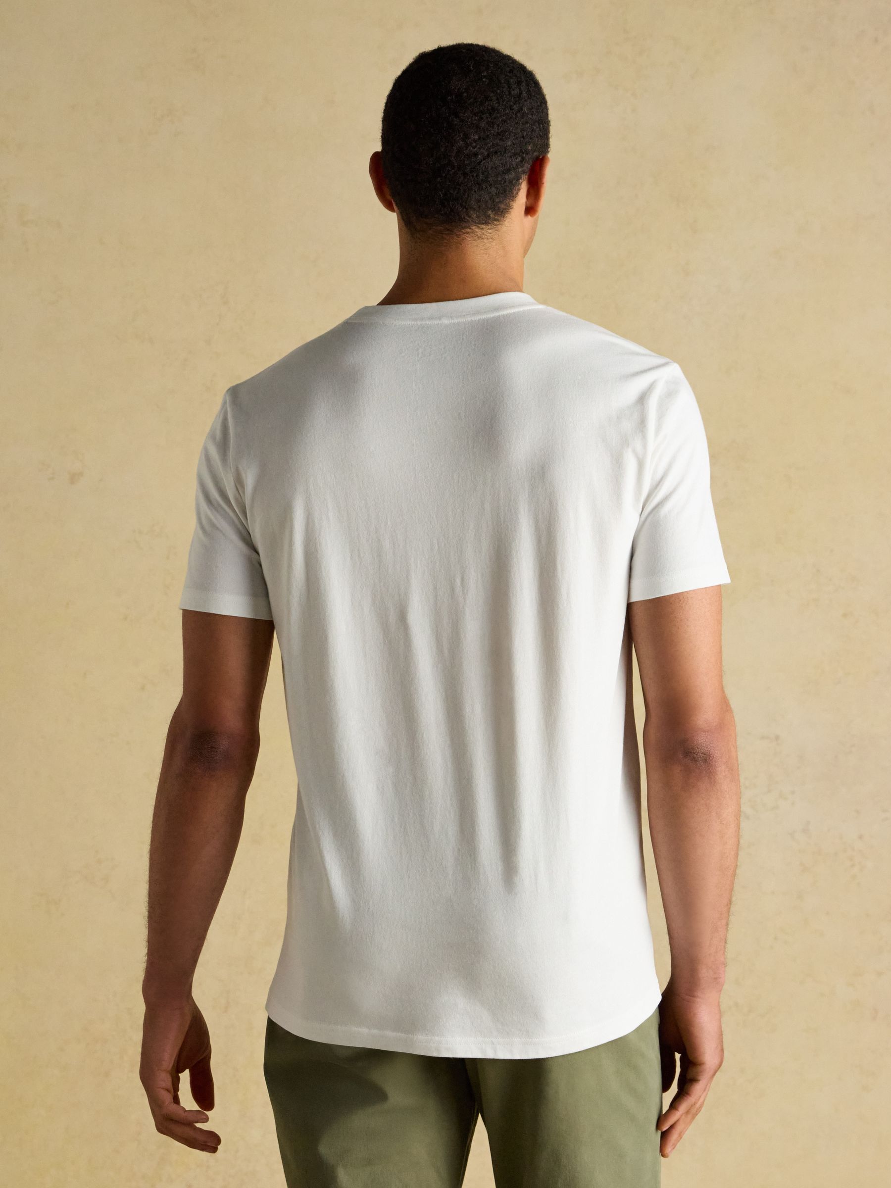 Multi/White Classic Fit Cotton T-Shirt 5 Pack - Image 7 of 10