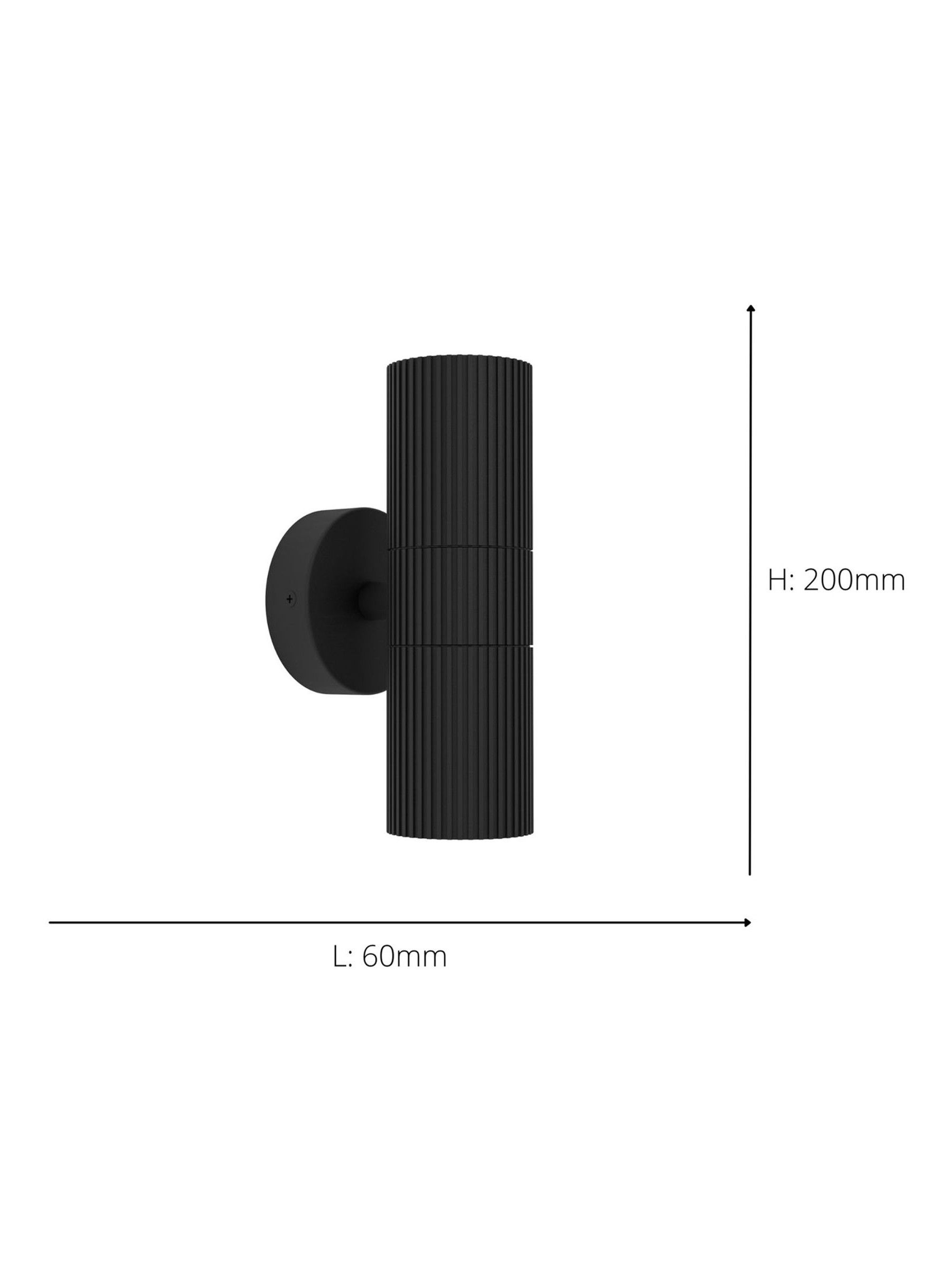 Eglo Black TOMELLOSO Modern Outdoor Wall Light - Image 4 of 5