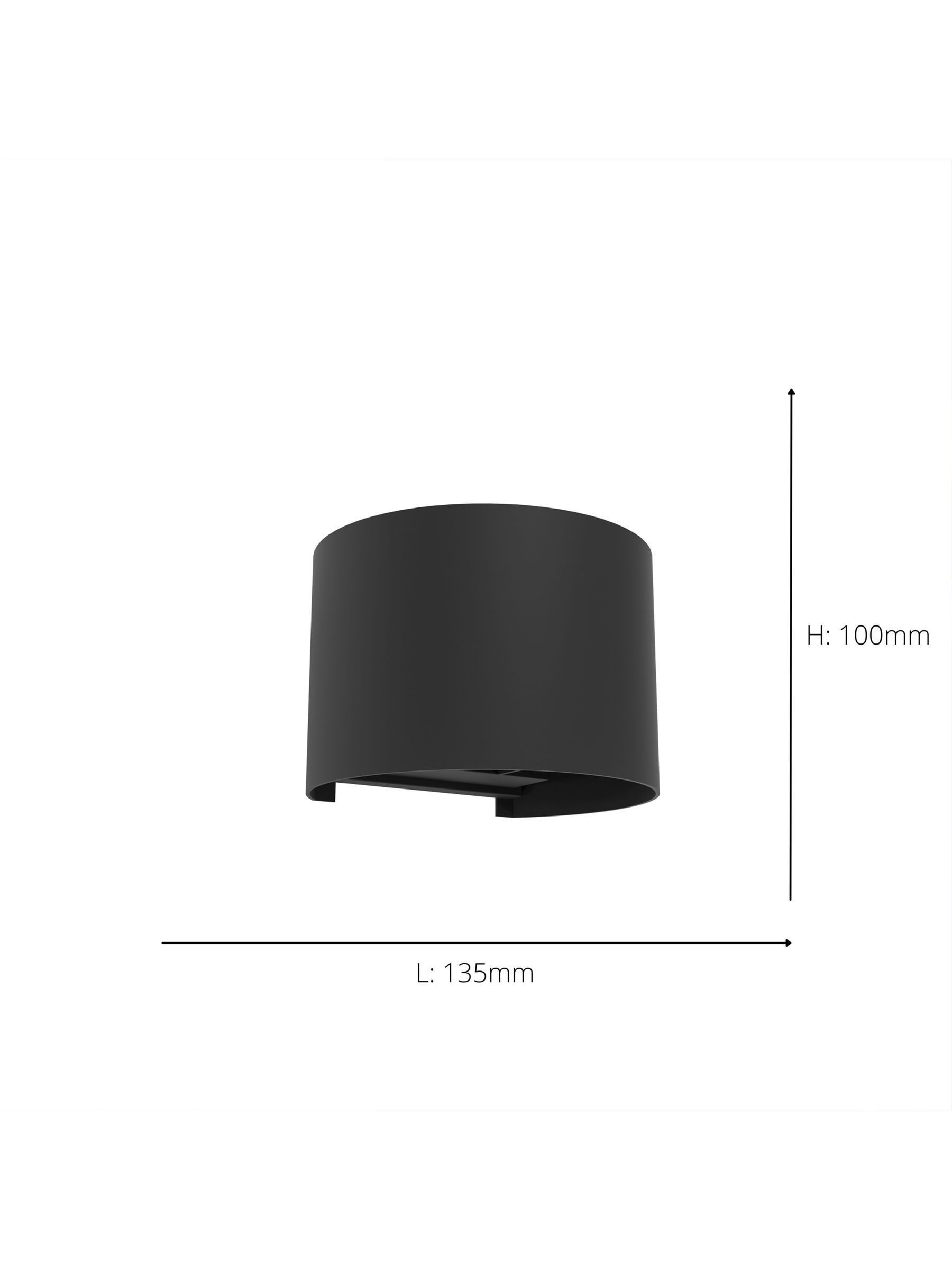 Black CALPINO 3 Outdoor Wall Light - Image 4 of 5
