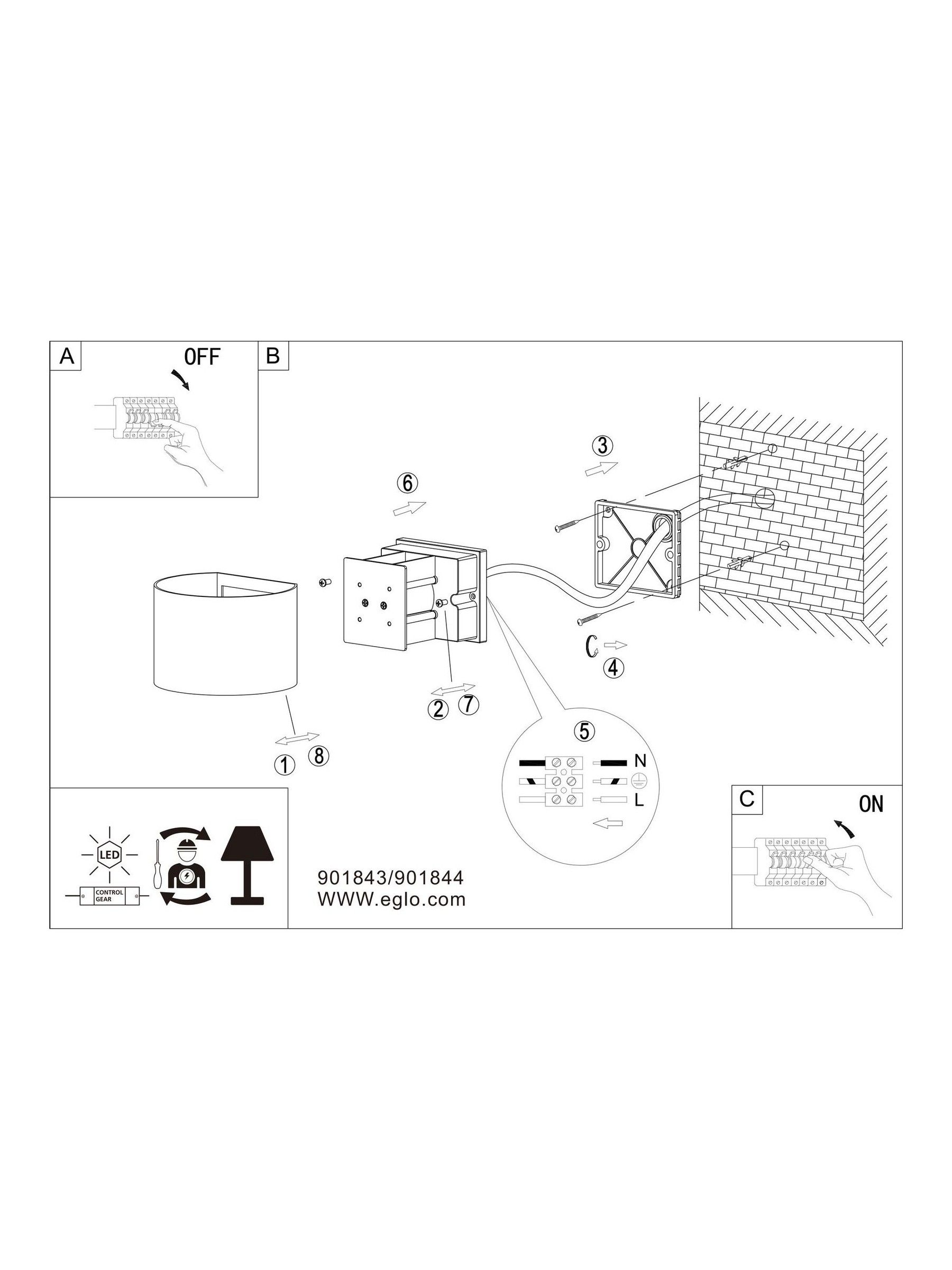 Black CALPINO 3 Outdoor Wall Light - Image 5 of 5 Black CALPINO 3 Outdoor Wall Light - Image 5 of 5