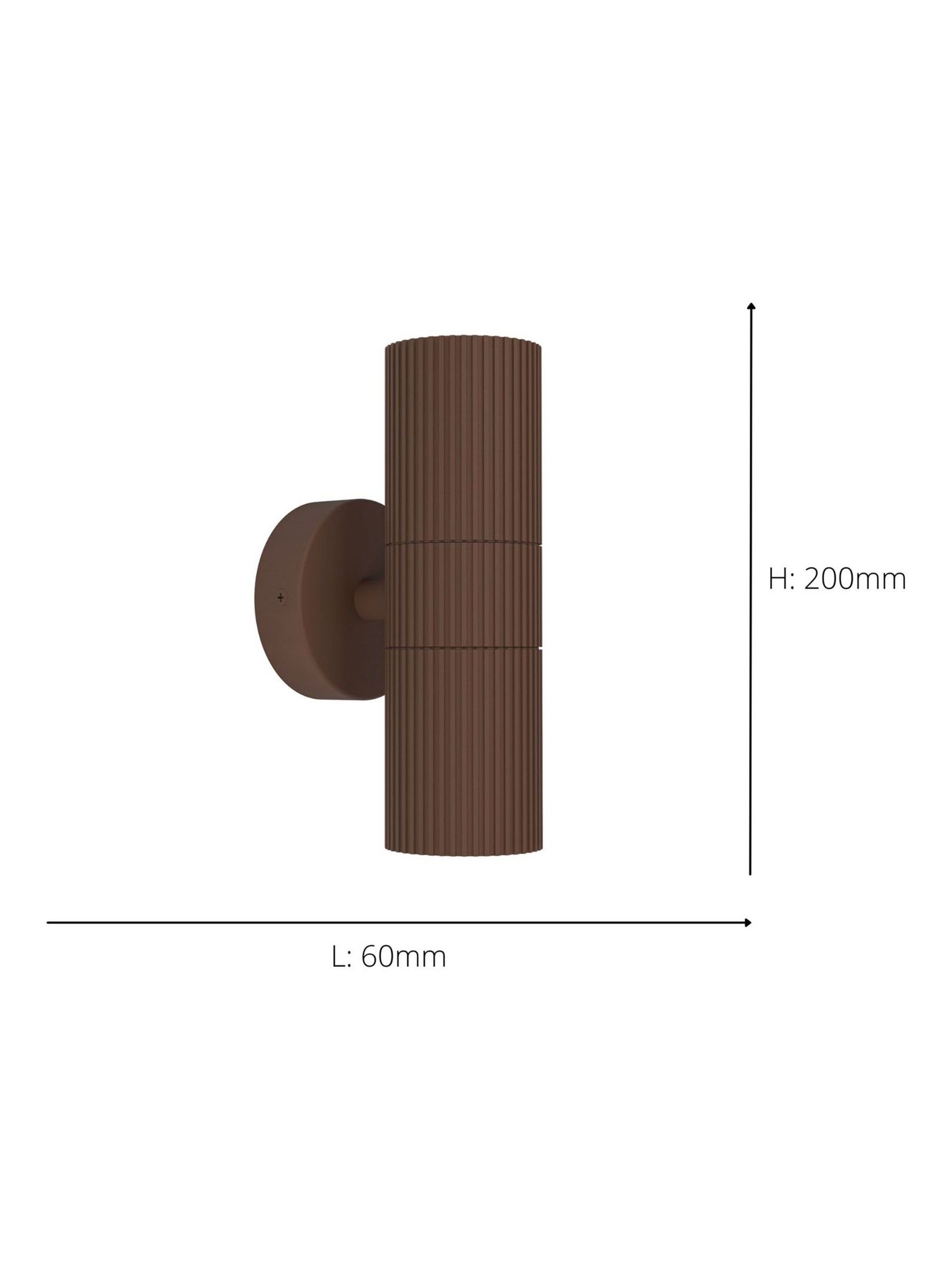 Eglo Rust Coloured TOMELLOSO Modern Outdoor Wall Light - Image 4 of 5