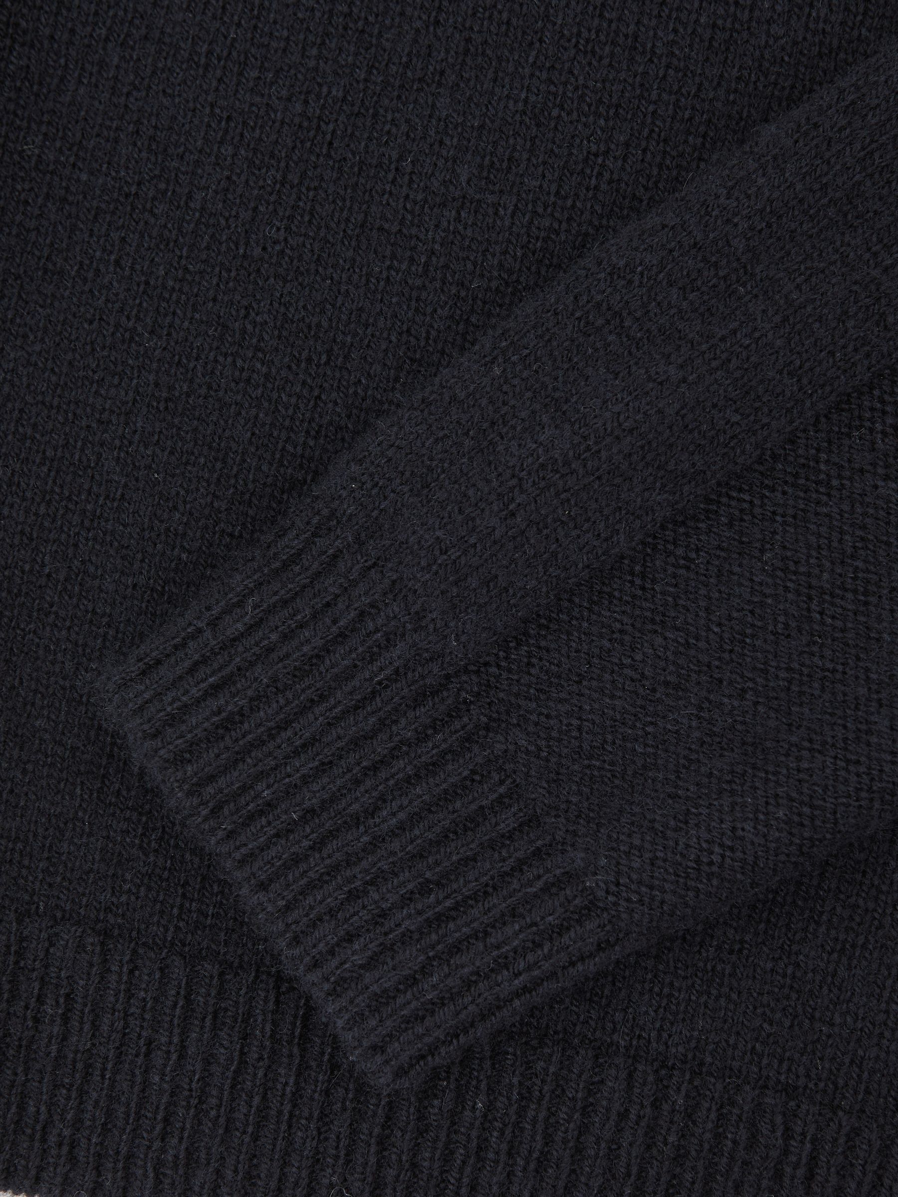 3-9 yrs Wool-Cashmere Roll-Neck Jumper in Navy - Image 4 of 4
