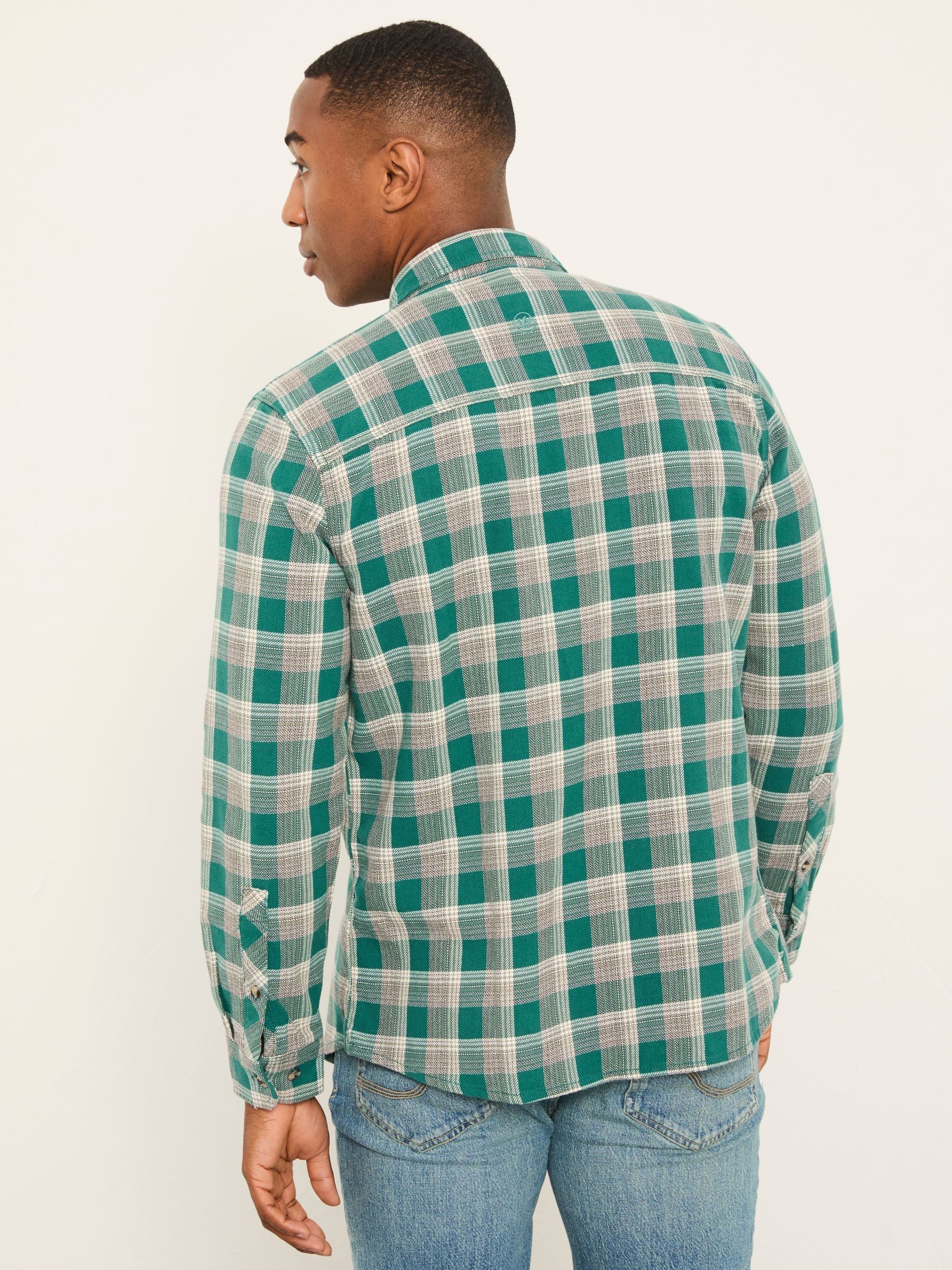 Penley Emerald Green Long Sleeve Check Shirt - Image 2 of 6