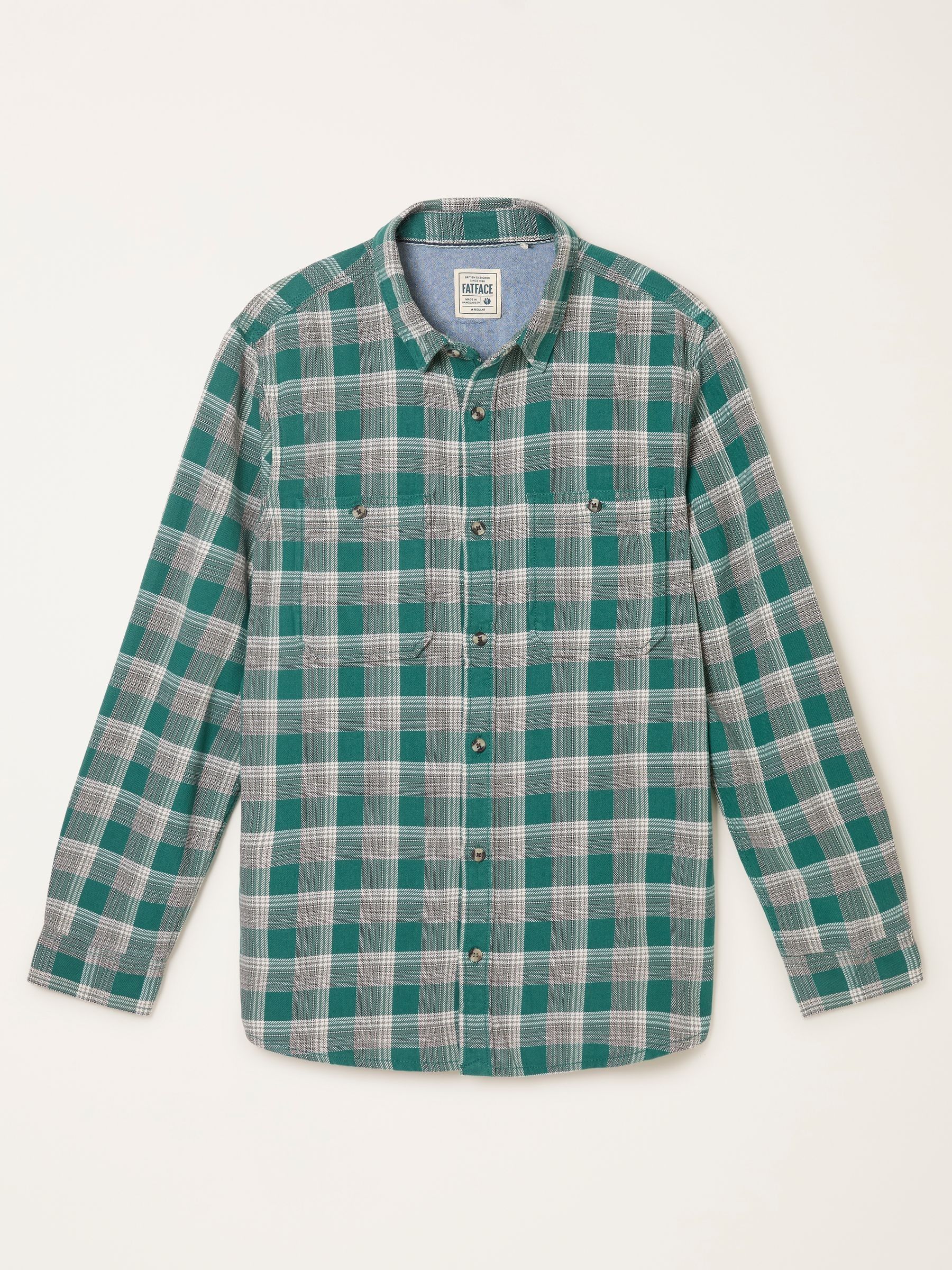 Penley Emerald Green Long Sleeve Check Shirt - Image 6 of 6