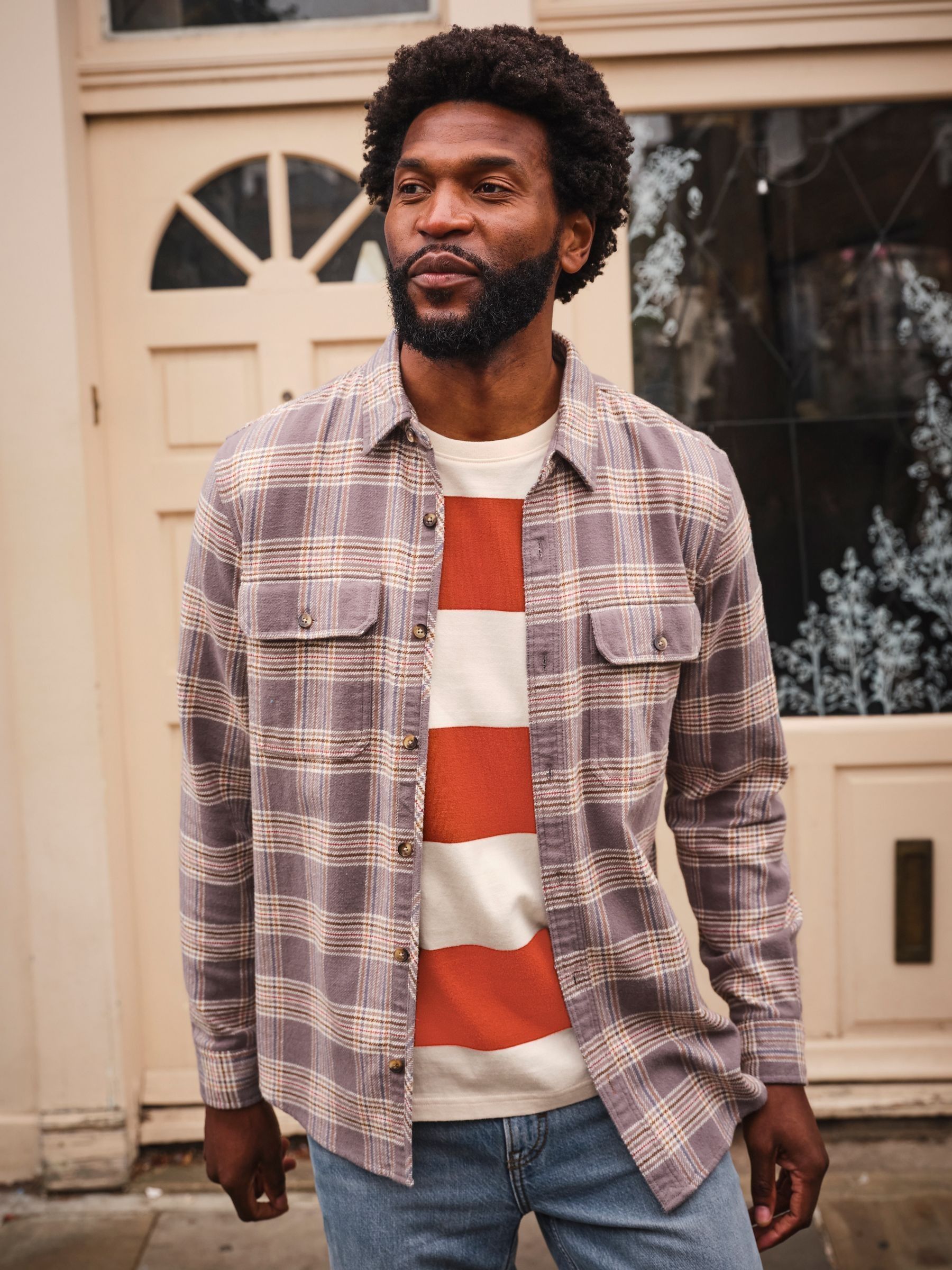 Westry Light Grey Long Sleeve Check Shirt - Image 1 of 6