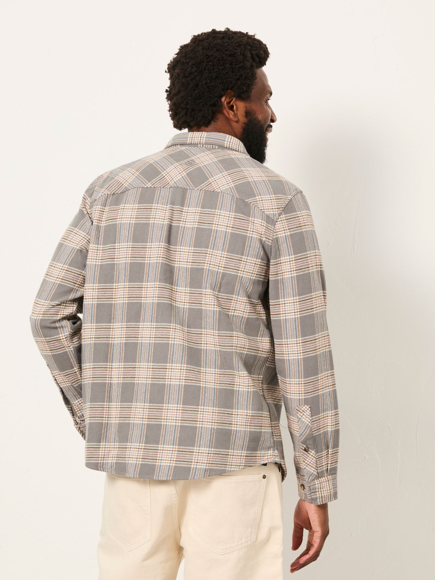 Westry Light Grey Long Sleeve Check Shirt - Image 3 of 6