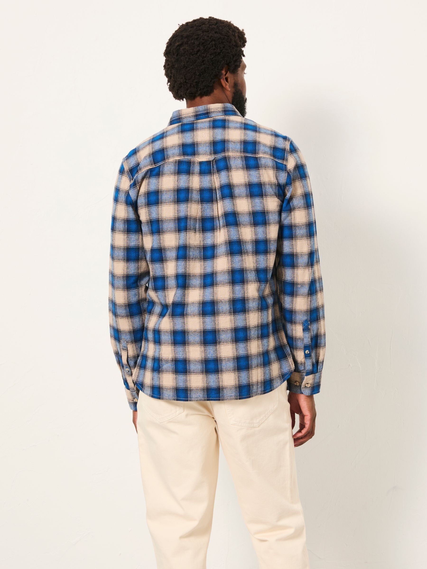 Hayle Cobalt Blue Long Sleeve Check Shirt - Image 2 of 6