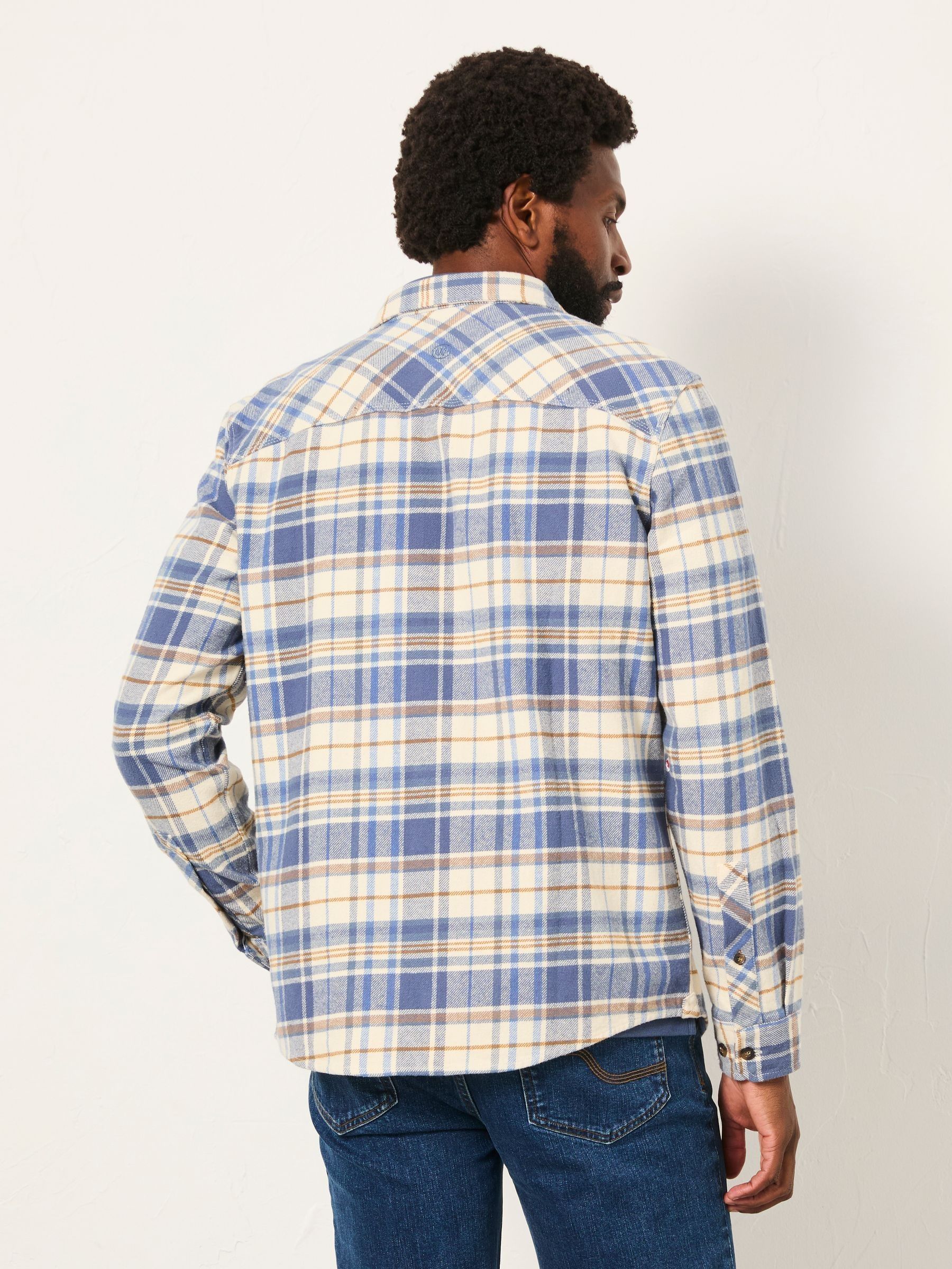 Alner Blue Denim Long Sleeve Check Shirt - Image 2 of 6