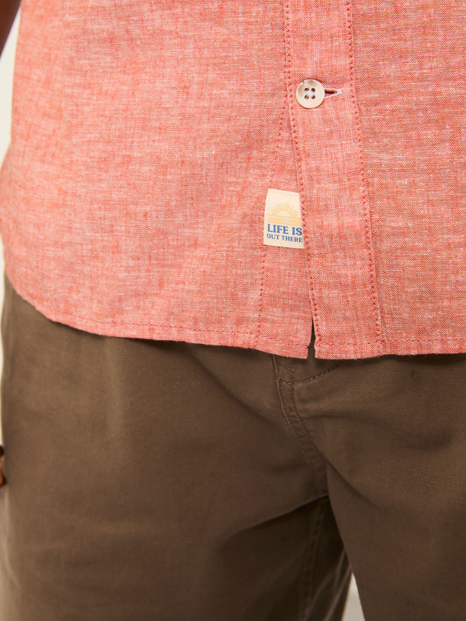 Bugle Terracotta Short Sleeve 1 pocket Shirt - Image 4 of 6