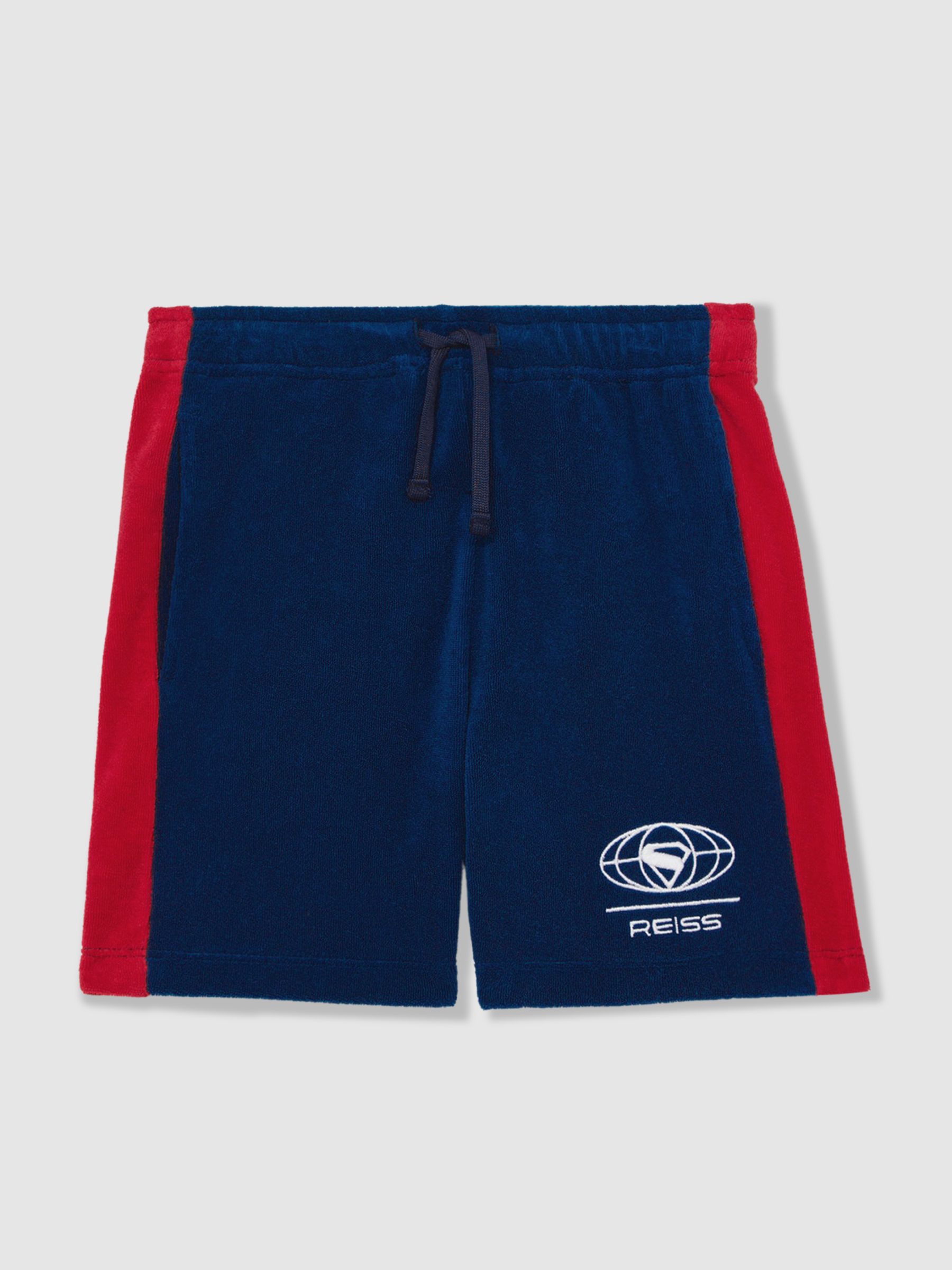 3-9 yrs Superman | Reiss Towelling Shorts in Blue/Red - Image 2 of 4