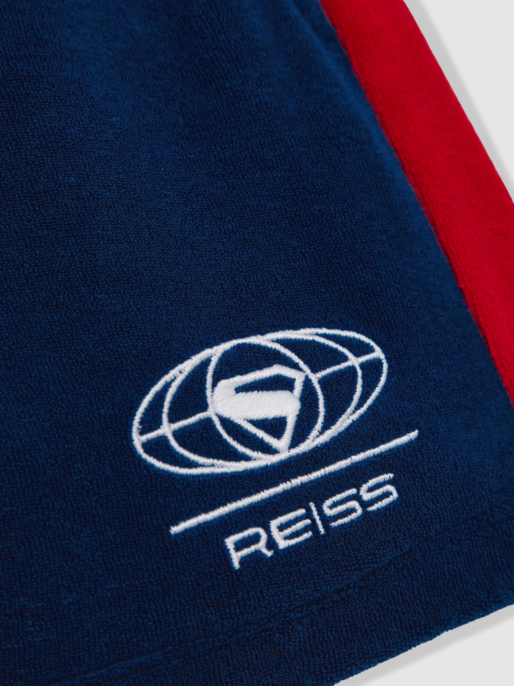 3-9 yrs Superman | Reiss Towelling Shorts in Blue/Red - Image 4 of 4