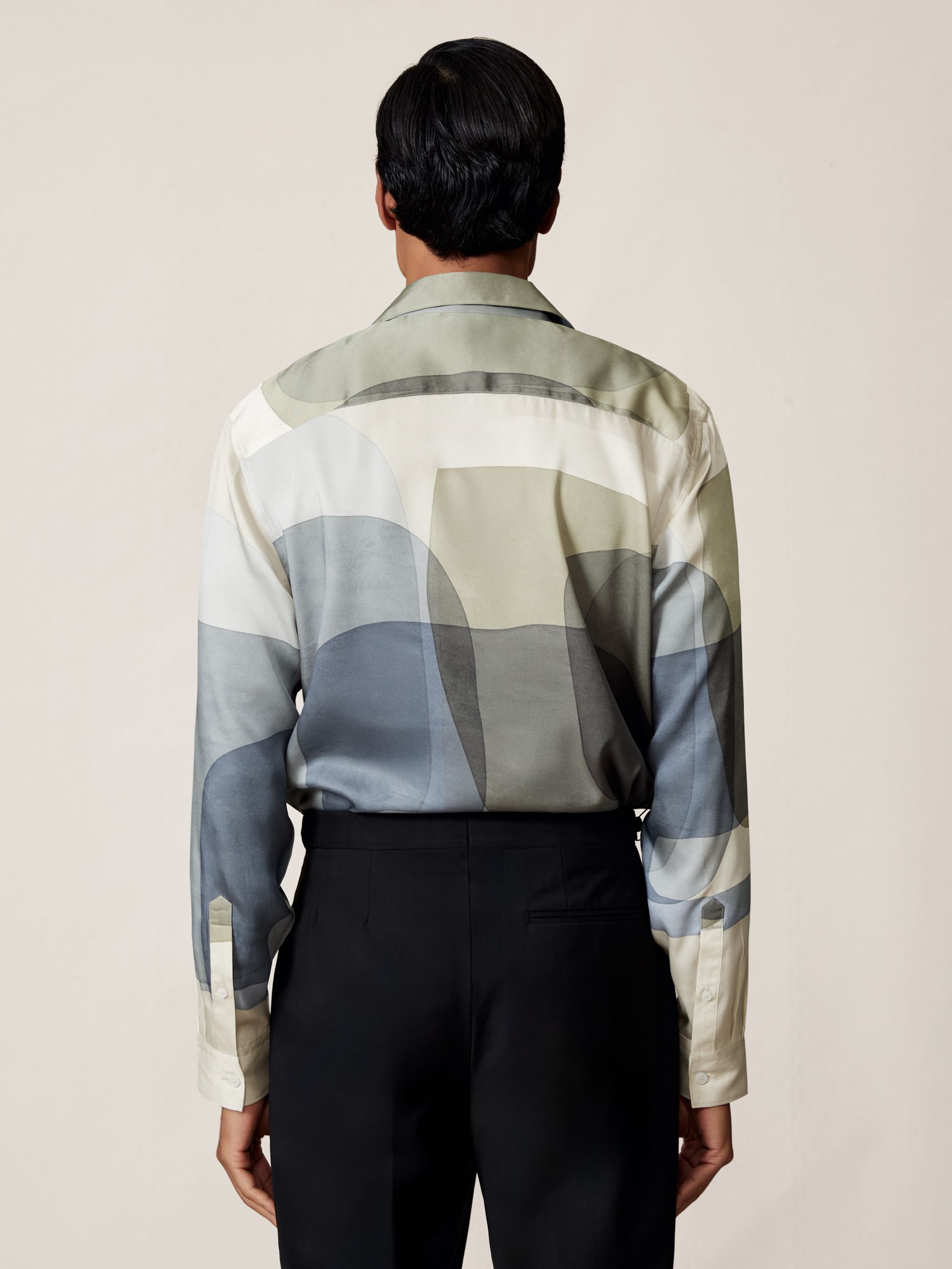 Langarmhemd mit abstraktem Print in mehrfarbig - Bild 7 von 8