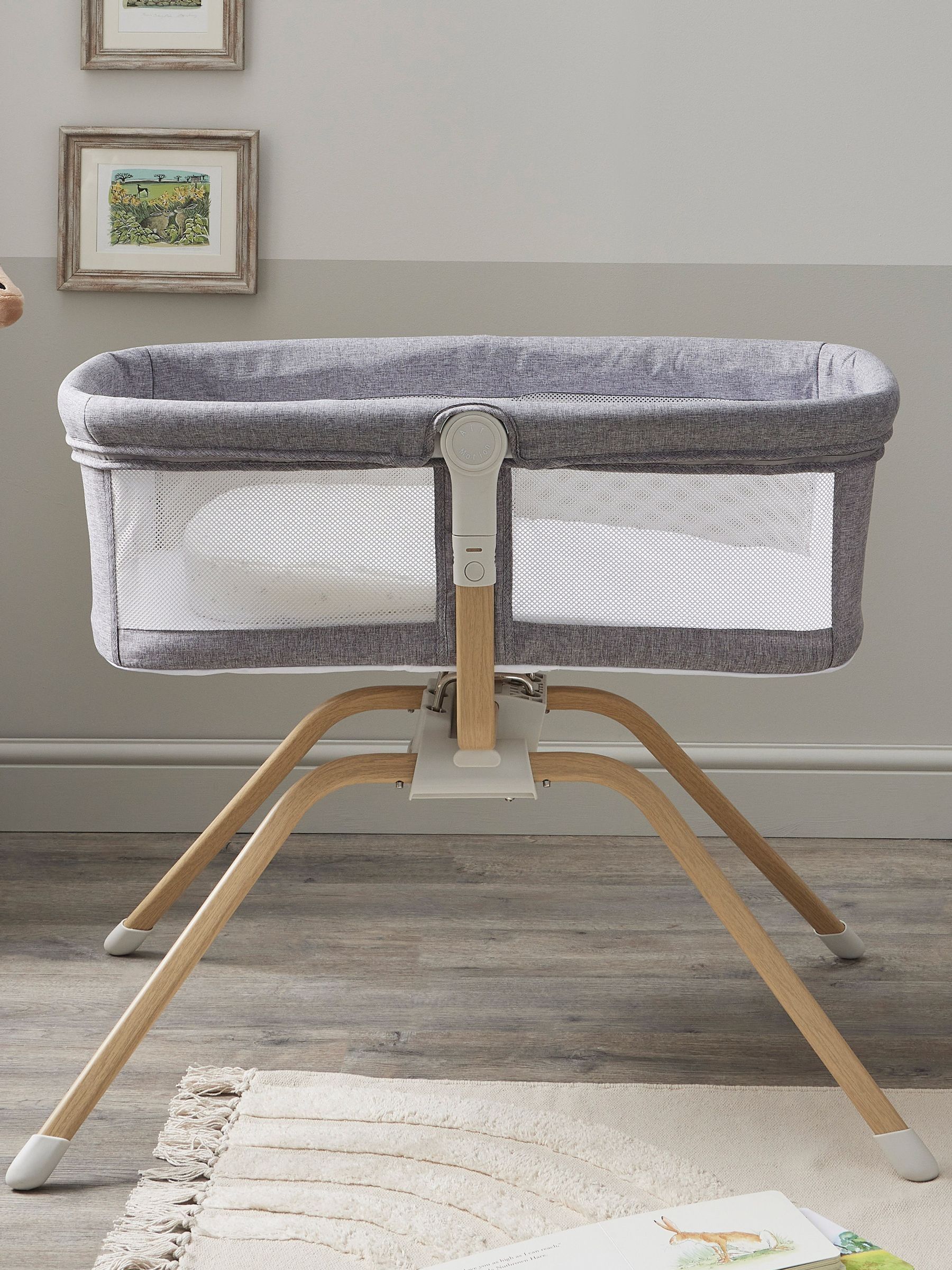 Babymore Slate Air Motion Gliding Crib - Image 2 of 6