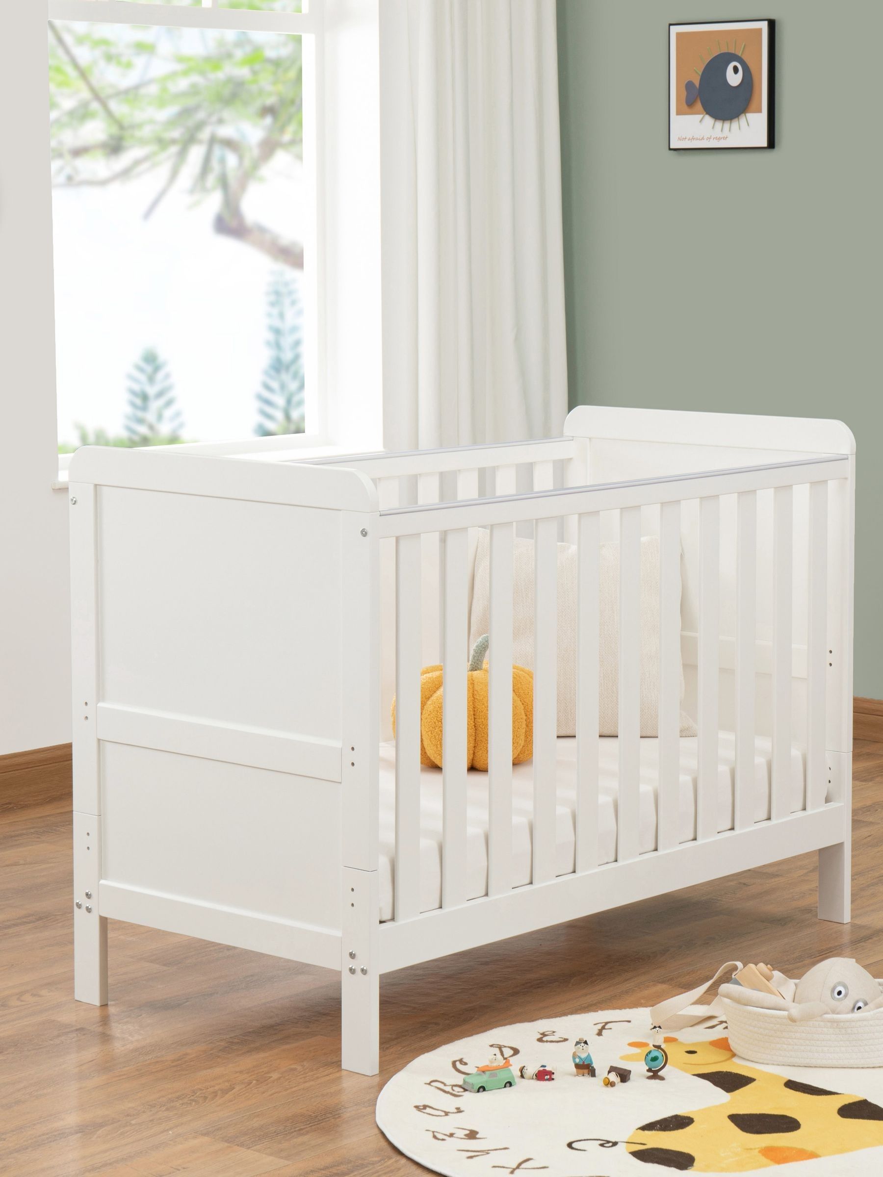 Babymore White Mini Caro Urban Cot Bed - Image 1 of 5