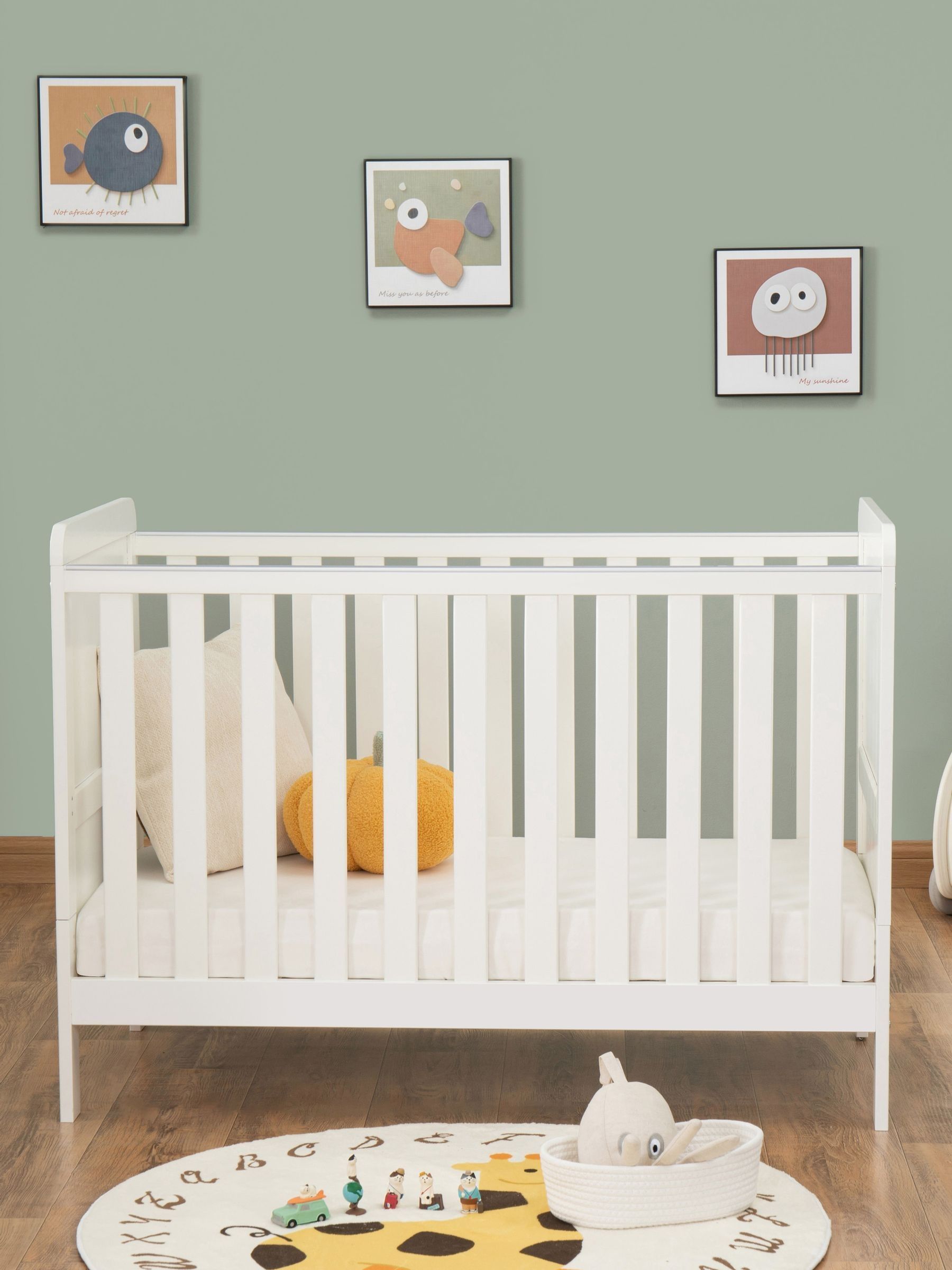 Babymore White Mini Caro Urban Cot Bed - Image 2 of 5