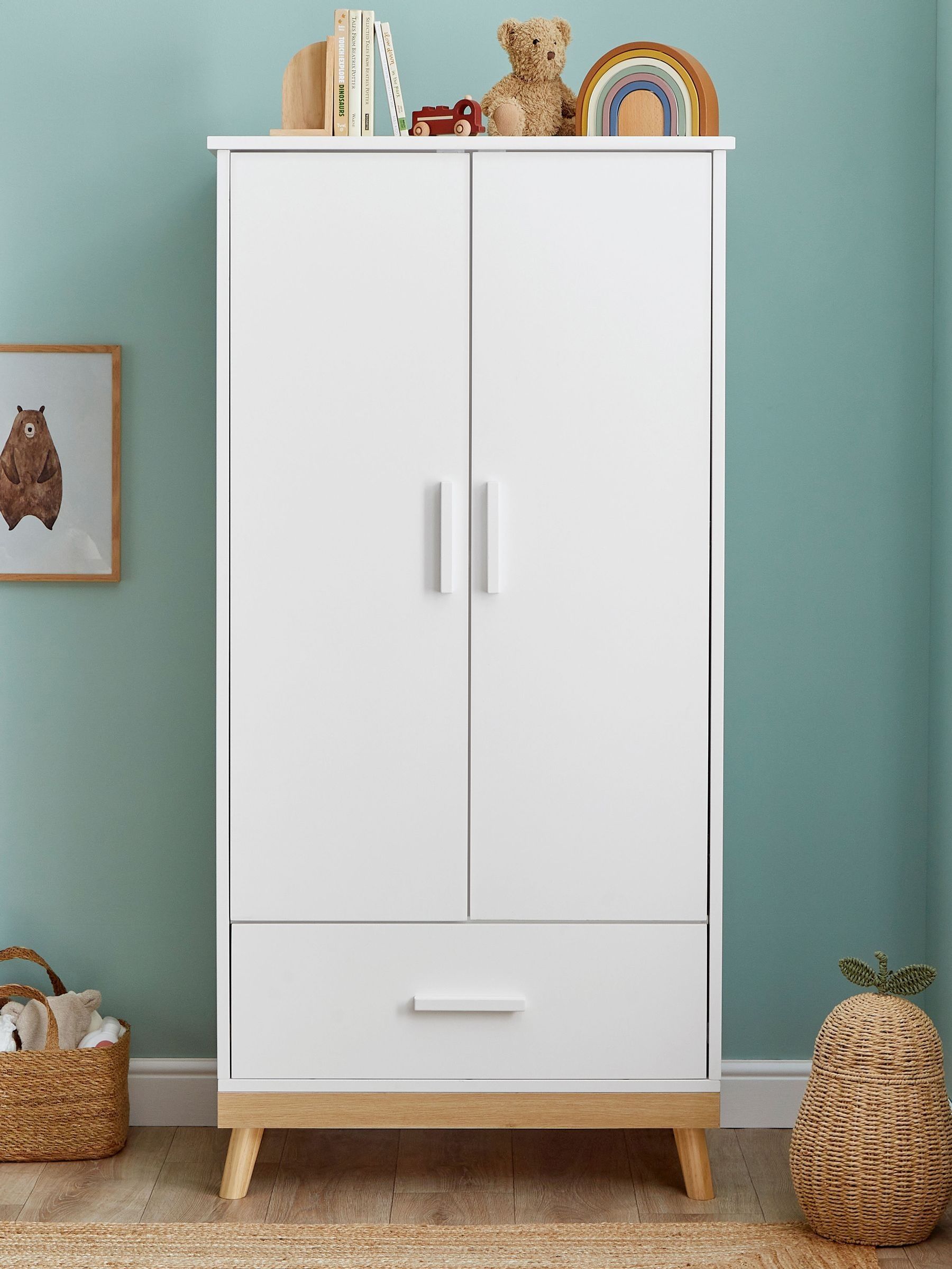 Babymore White Mona Nursery Wardrobe - Image 1 of 3