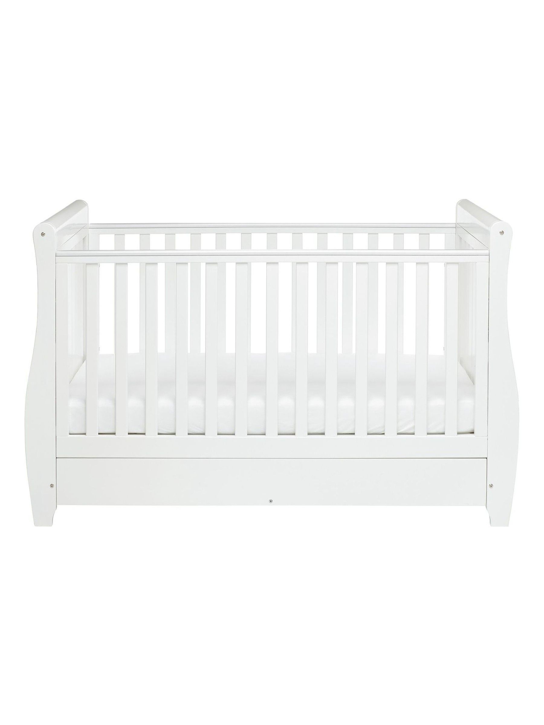 Babymore White Stella Sleigh Cot Bed - Image 5 of 6