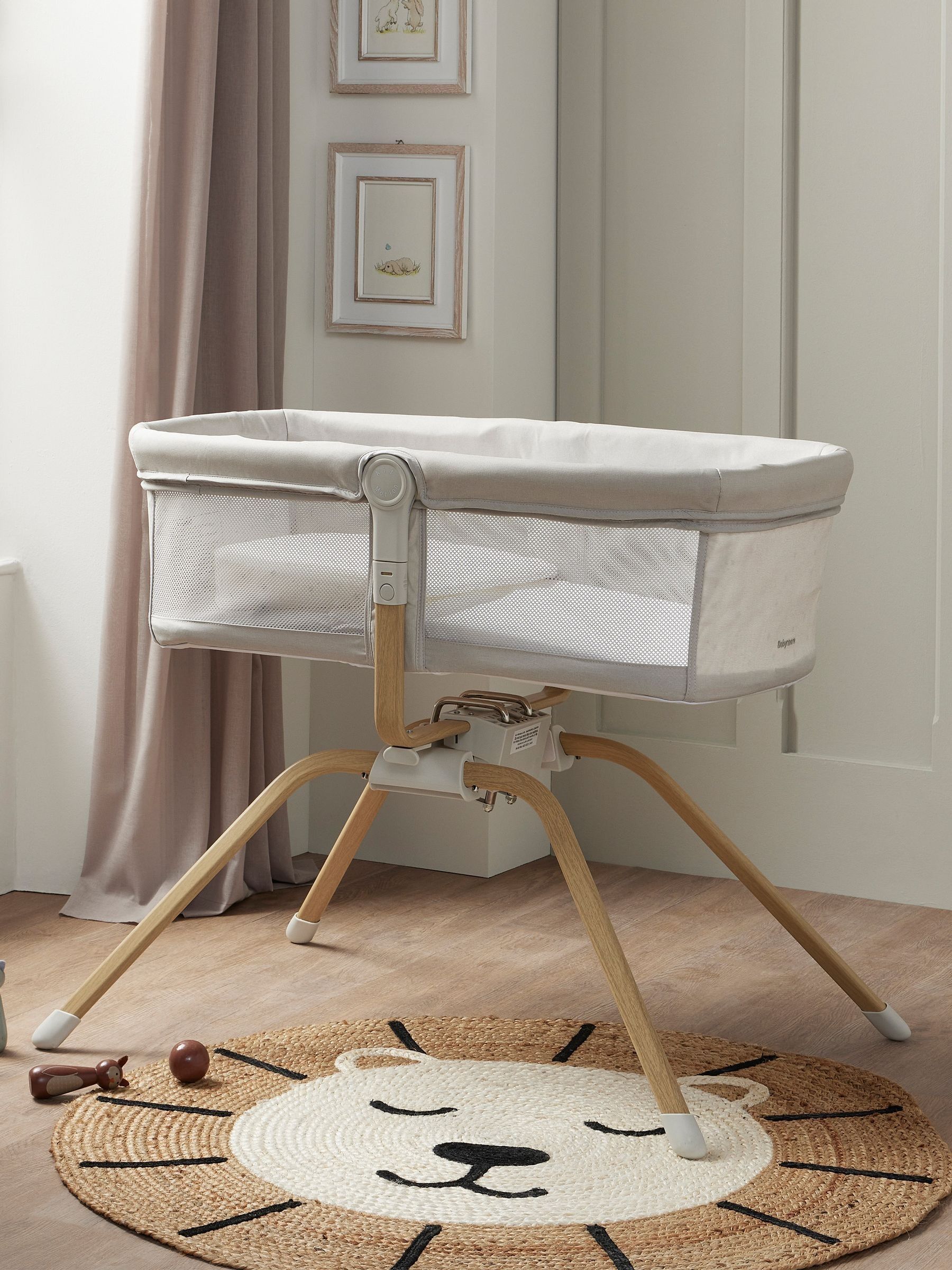 Babymore Grey Air Motion Gliding Crib - Image 1 of 6