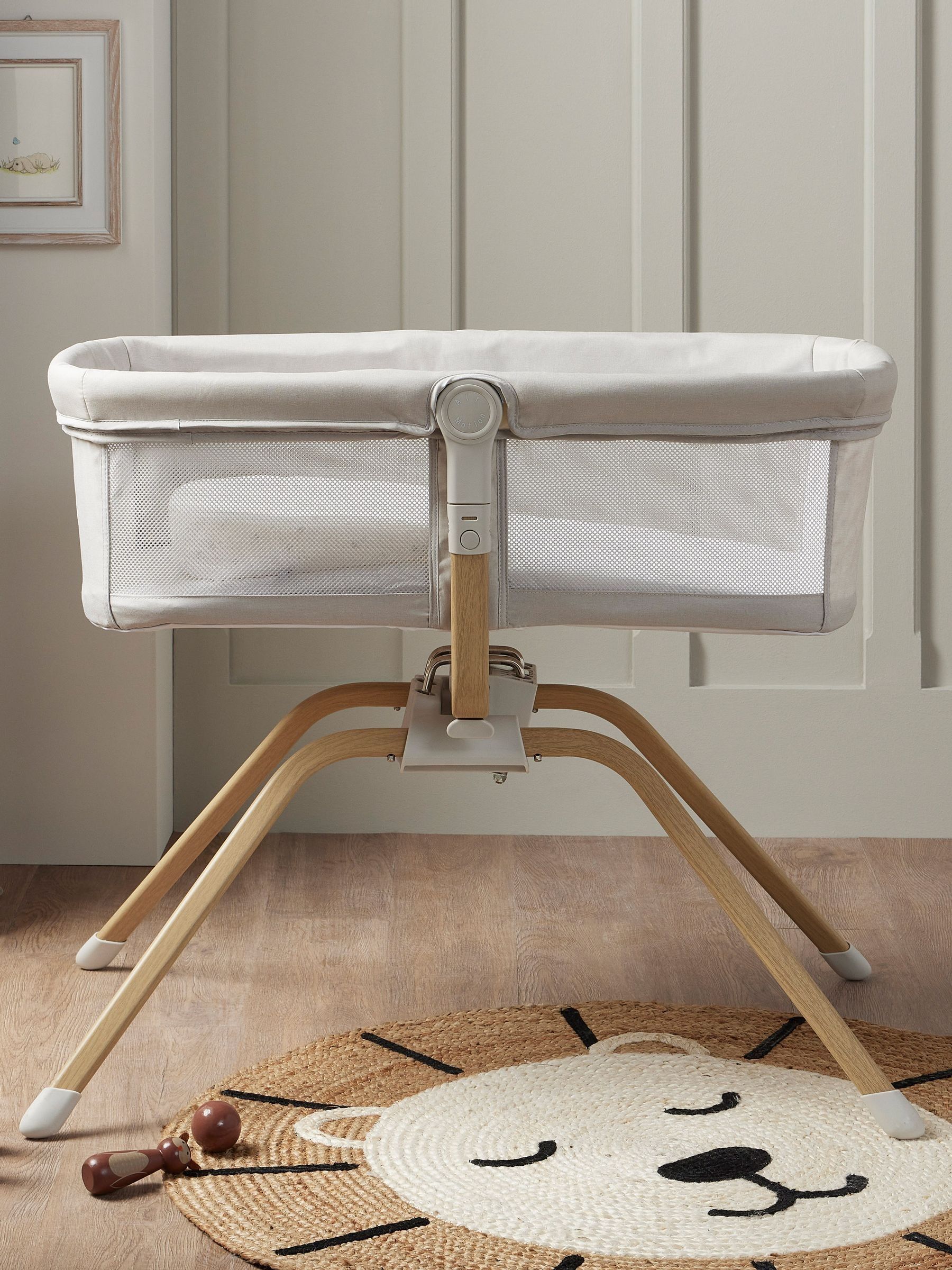 Babymore Grey Air Motion Gliding Crib - Image 2 of 6