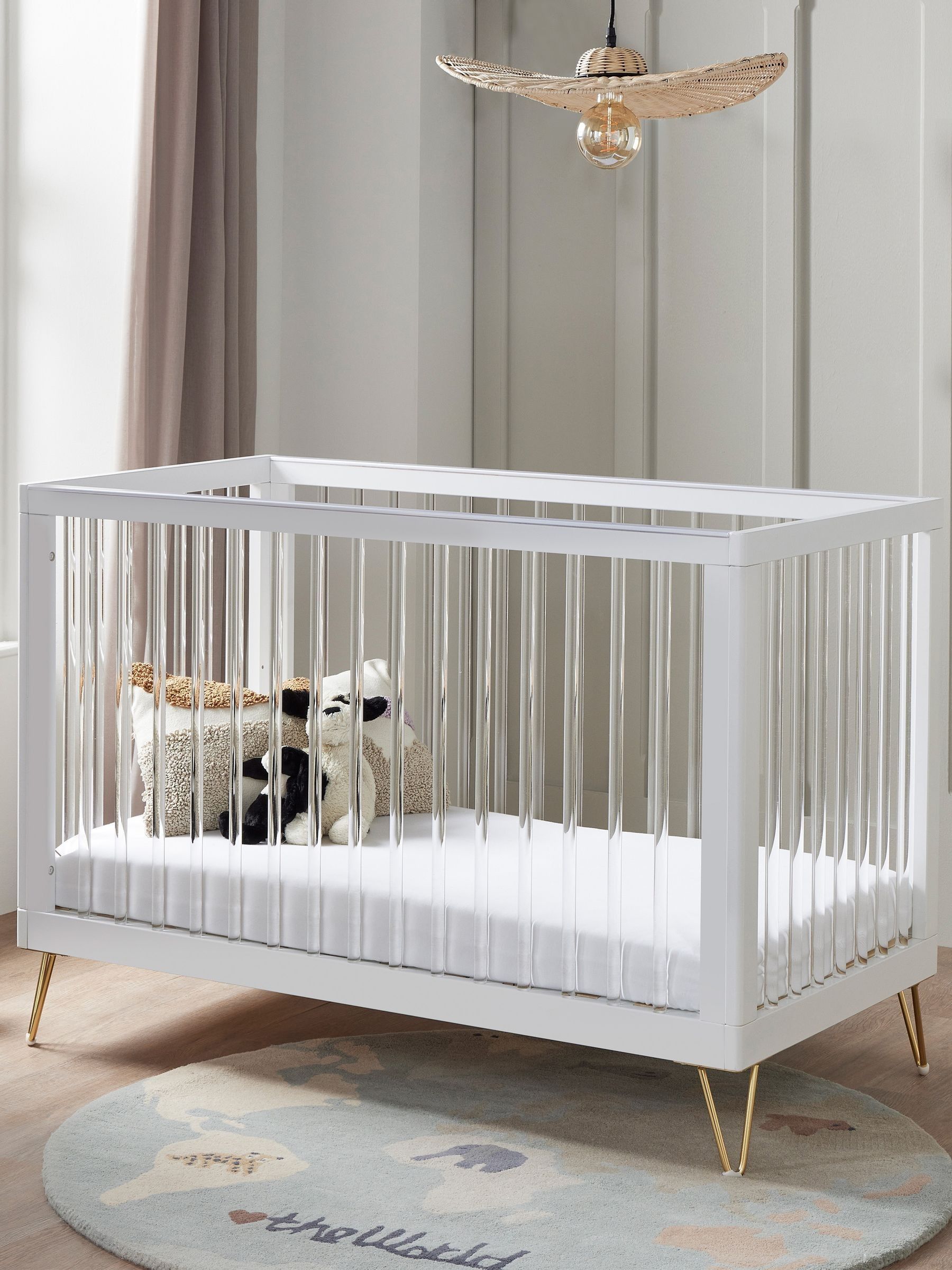 Babymore Acrylic Kimi Cot Bed - Image 1 of 6