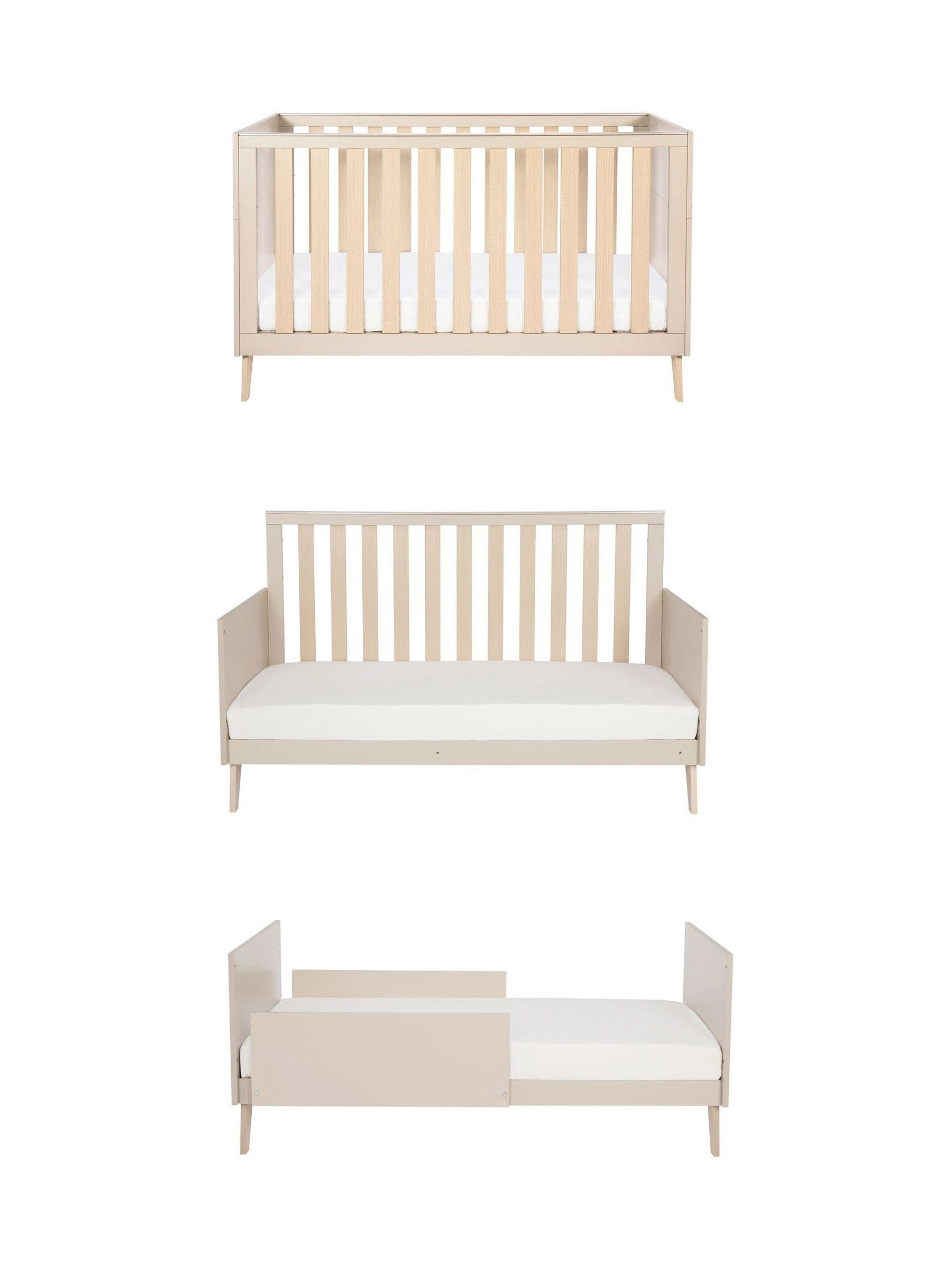 Babymore Cashmere Dante Cot Bed with Fibre mattress - Image 4 of 6