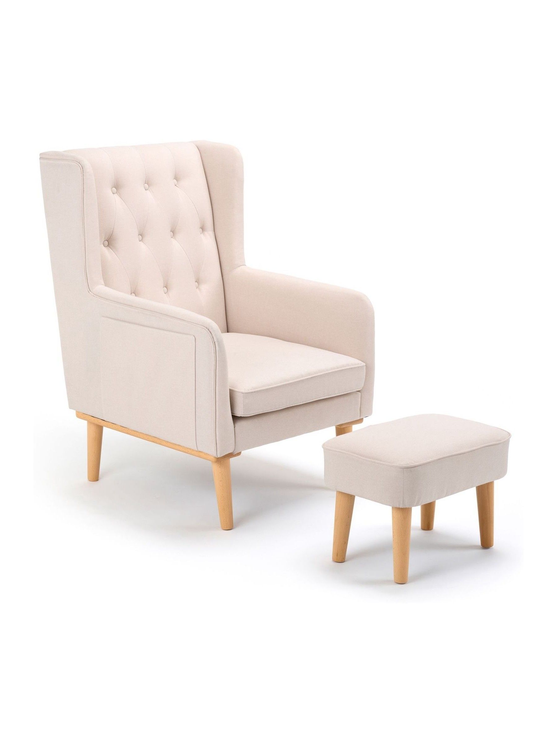 Babymore Cream Lux Nursing Chair with Stool - Image 6 of 6