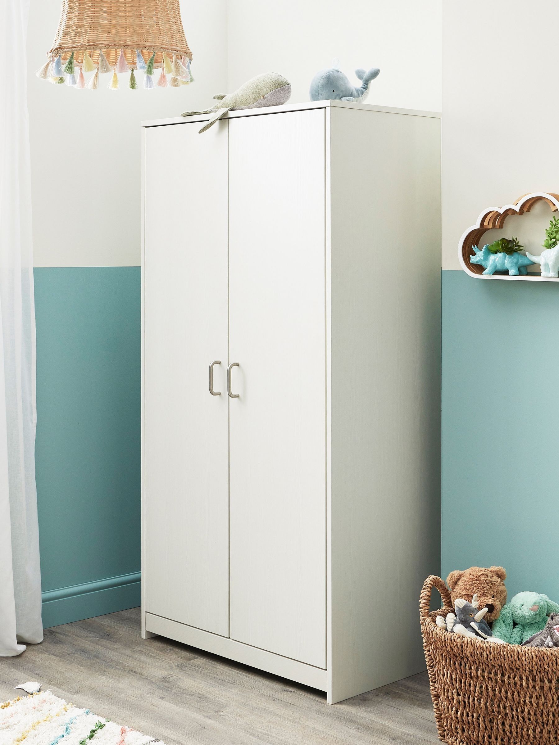 Babymore White Wash Caro Wardrobe - Image 2 of 3