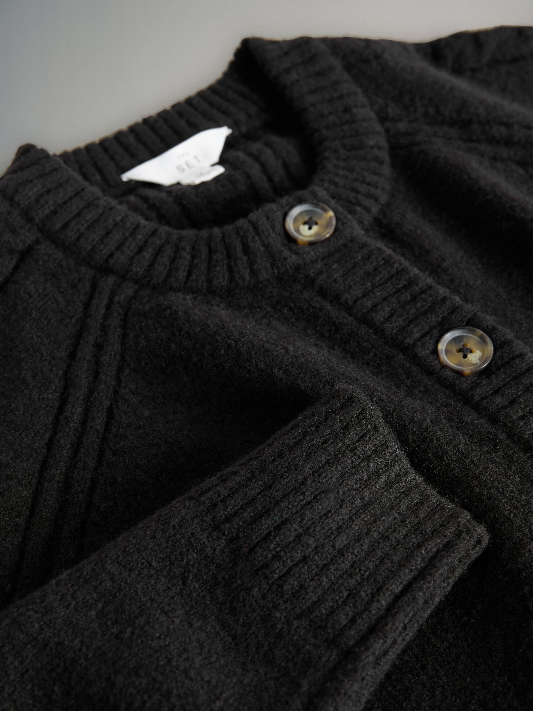 Black Cable 2 Pack High Neck Jumper/Cardigan - Image 5 of 5