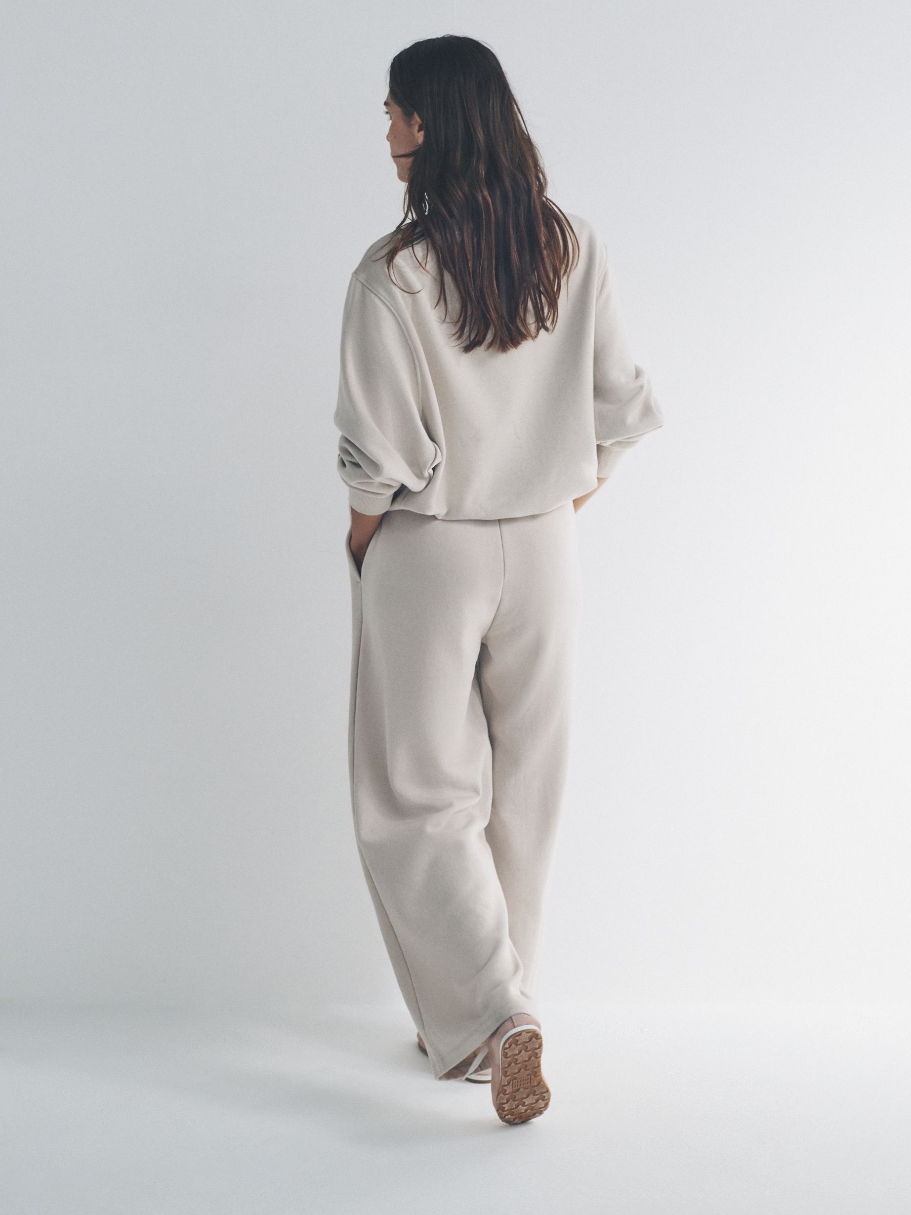 Navy/Stone - 2 Pack Pintuck Wide Leg Joggers - Image 5 of 9