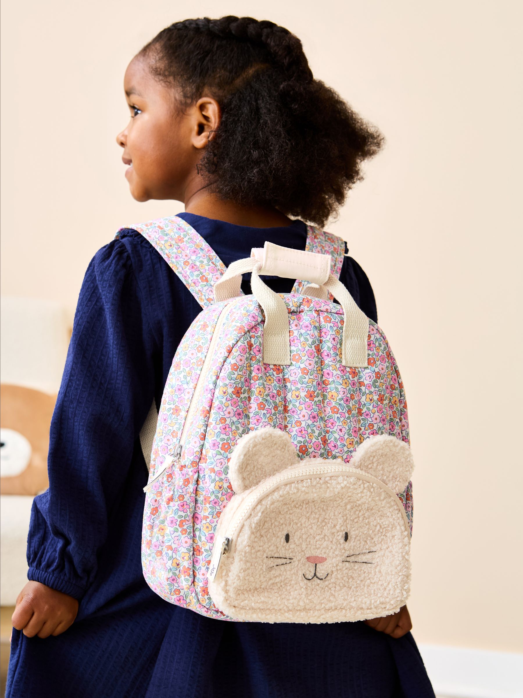 Floral Mouse Character Backpack - Image 1 of 3