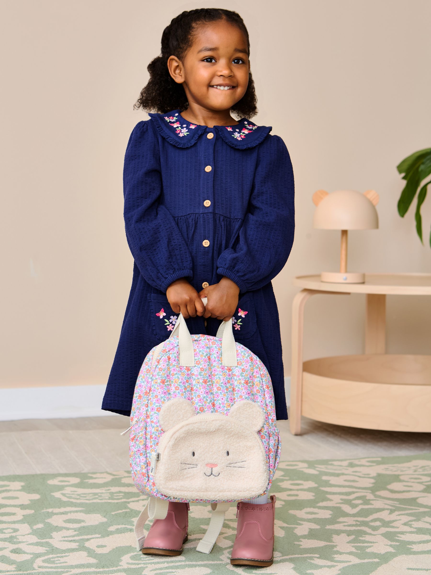 Floral Mouse Character Backpack - Image 2 of 3
