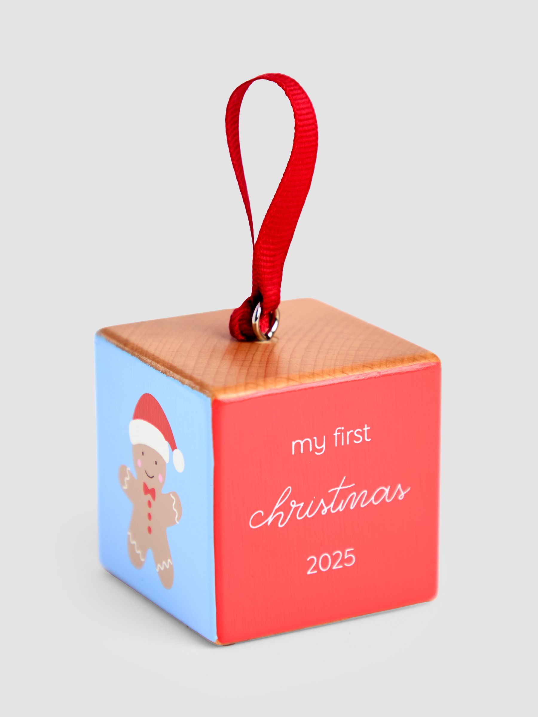 My First Christmas 2025 Baby Block Tree Decoration - Image 1 of 5