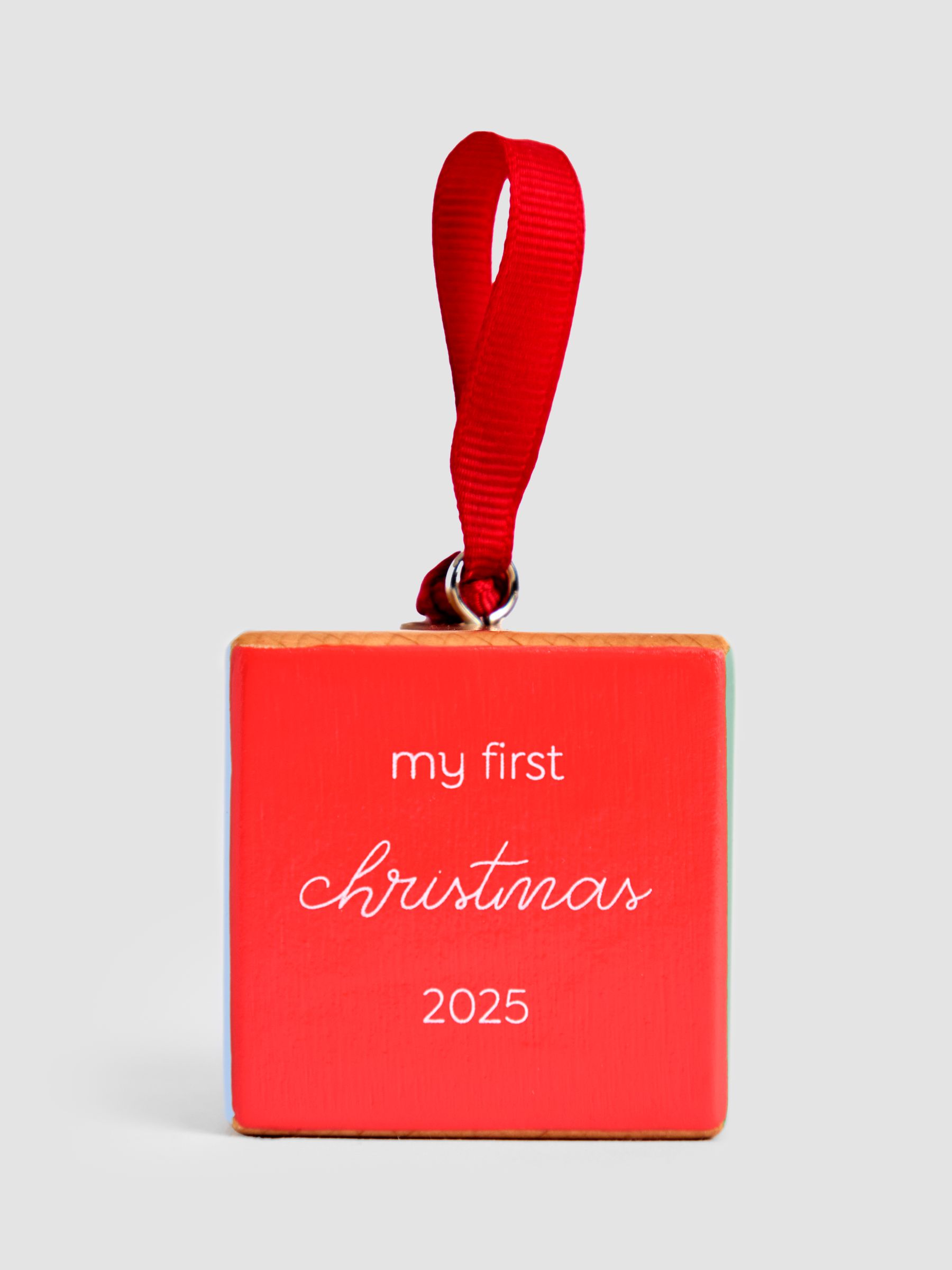 My First Christmas 2025 Baby Block Tree Decoration - Image 2 of 5