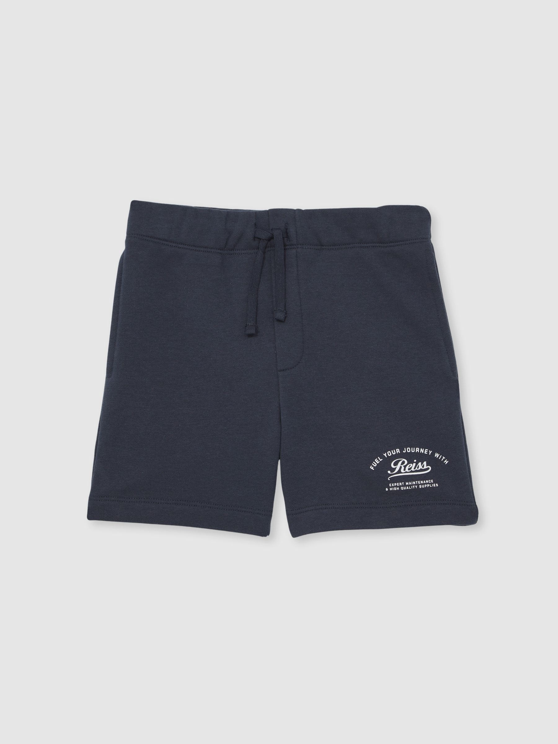 9-13 yrs Cotton Blend Motor Cars Sweat Shorts in Washed Blue - Image 2 of 4