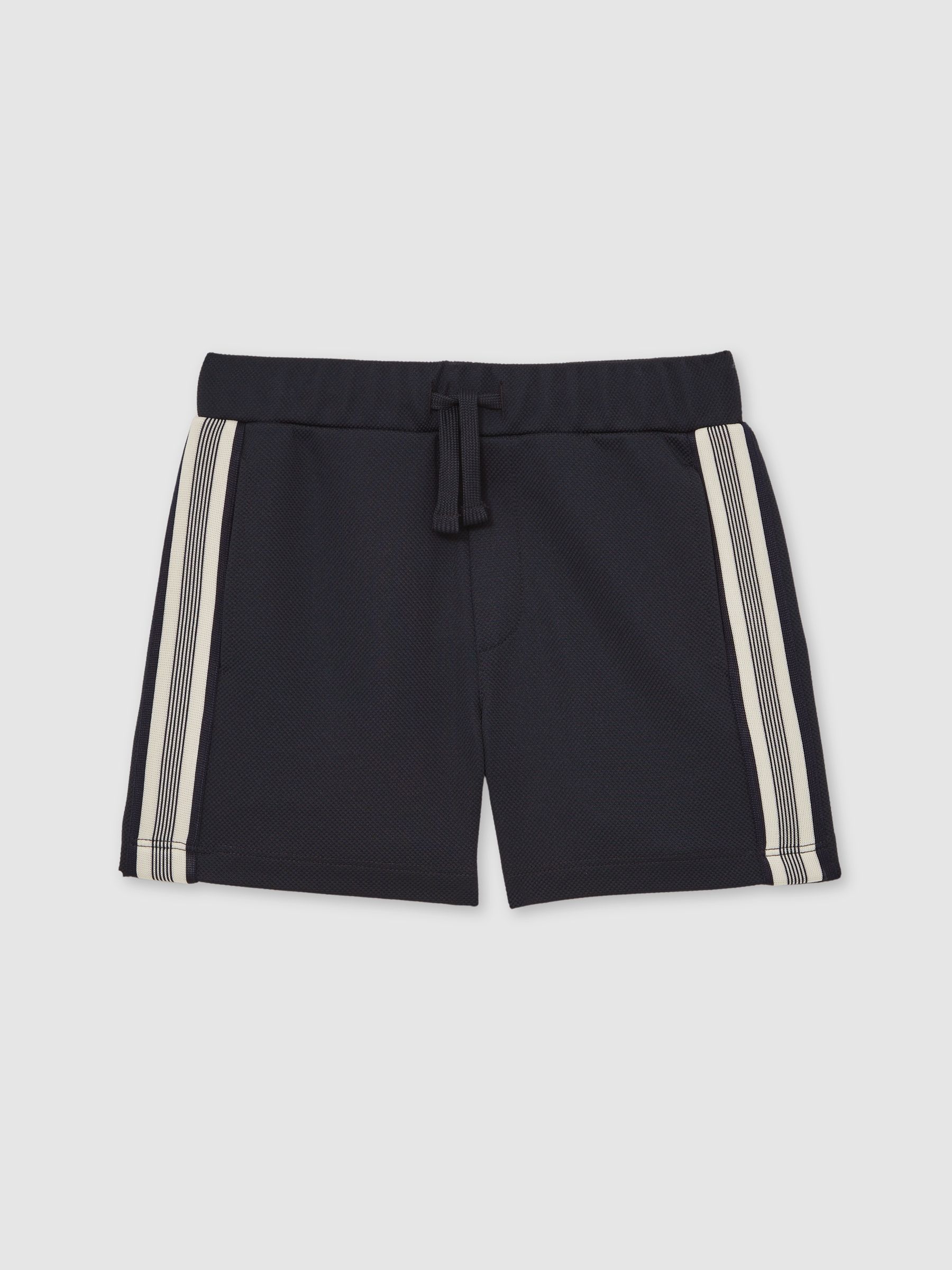 3-9 yrs Side Stripe Textured Shorts in Navy Blue - Image 2 of 4