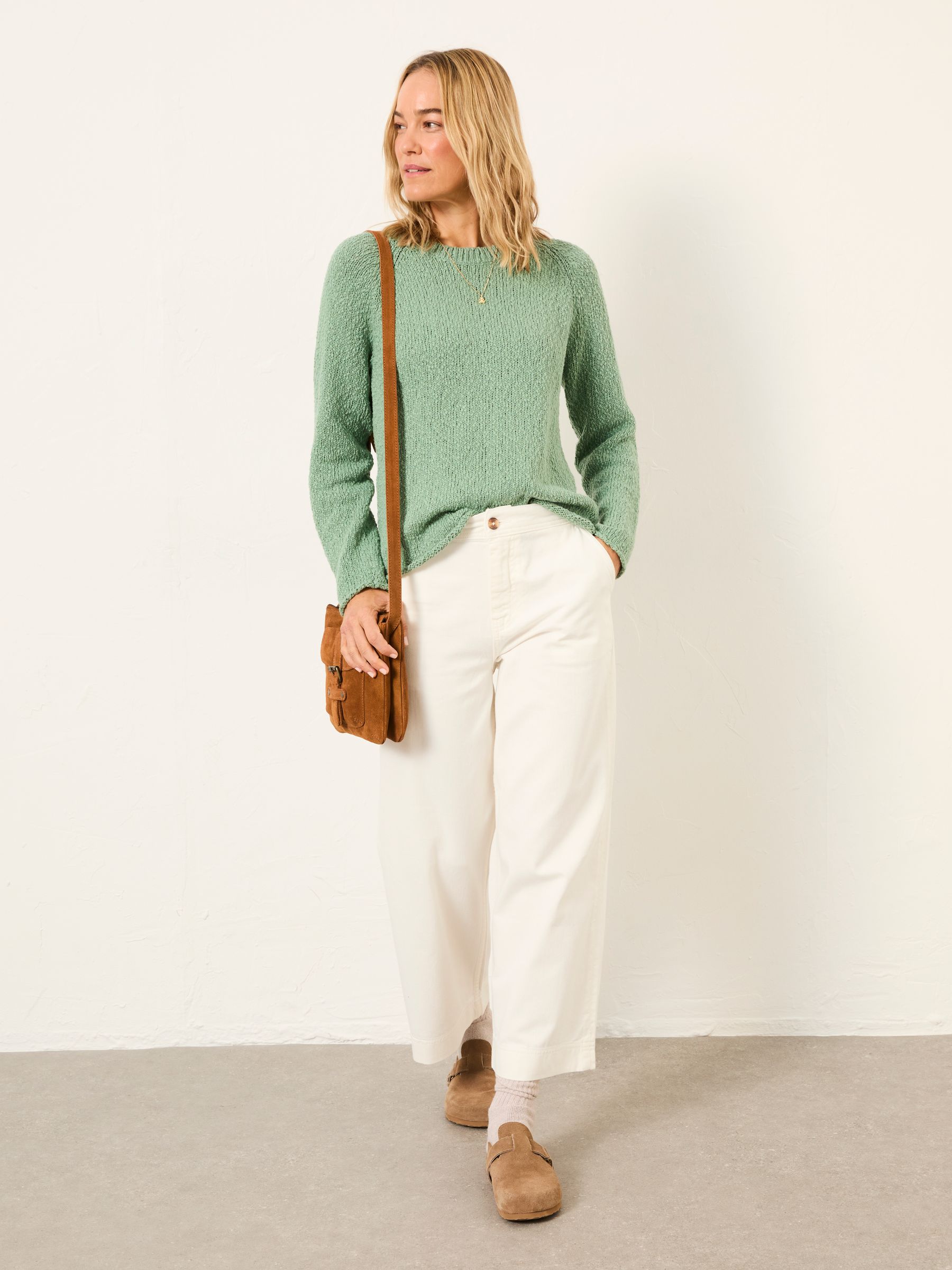 Sophia Green Knitted Slub Jumper - Image 4 of 5