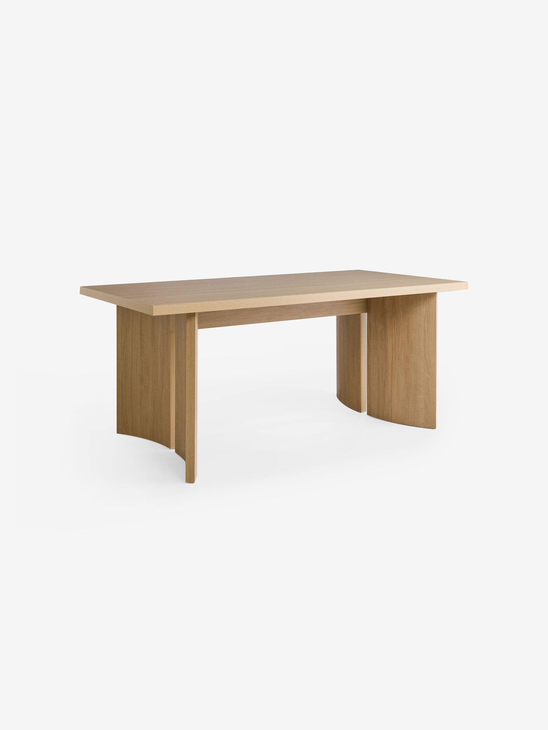 Kain 6 Seater Fixed Dining Table in Light Oak Effect - Image 16 of 18