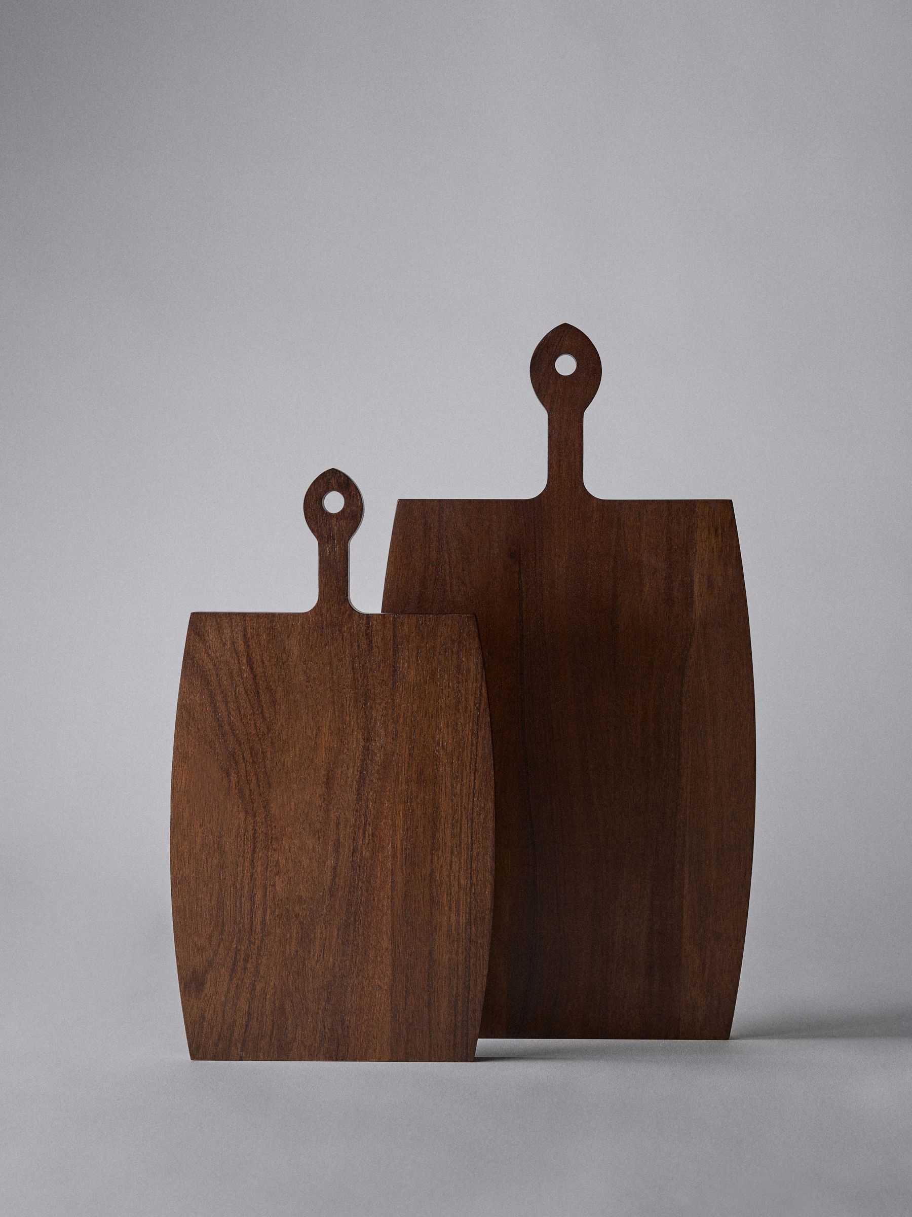 2 Pack Wooden Serving Boards Brown - Image 3 of 4